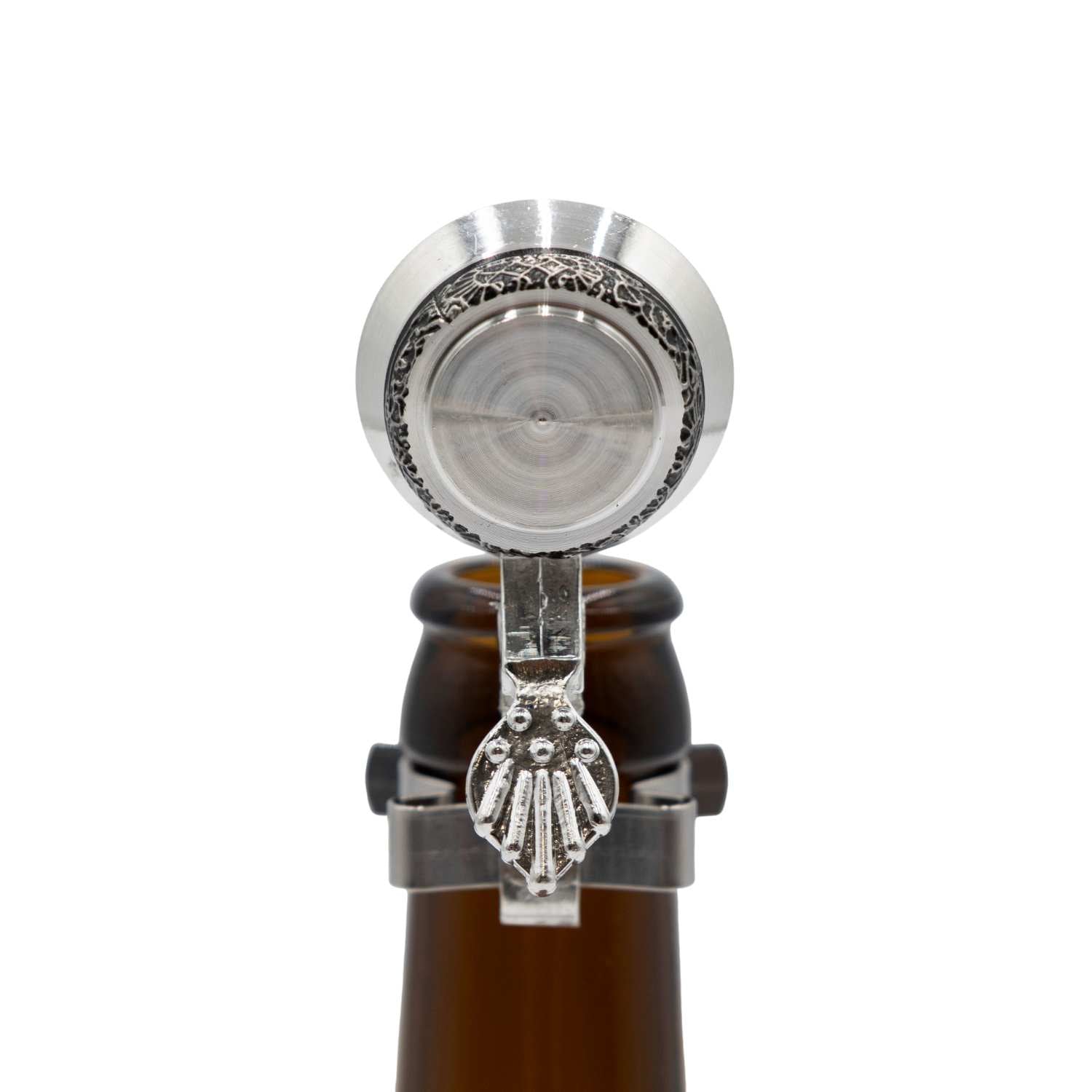 Bierflaschen Flachzinndeckel zum Aufstecken "Ornamente"