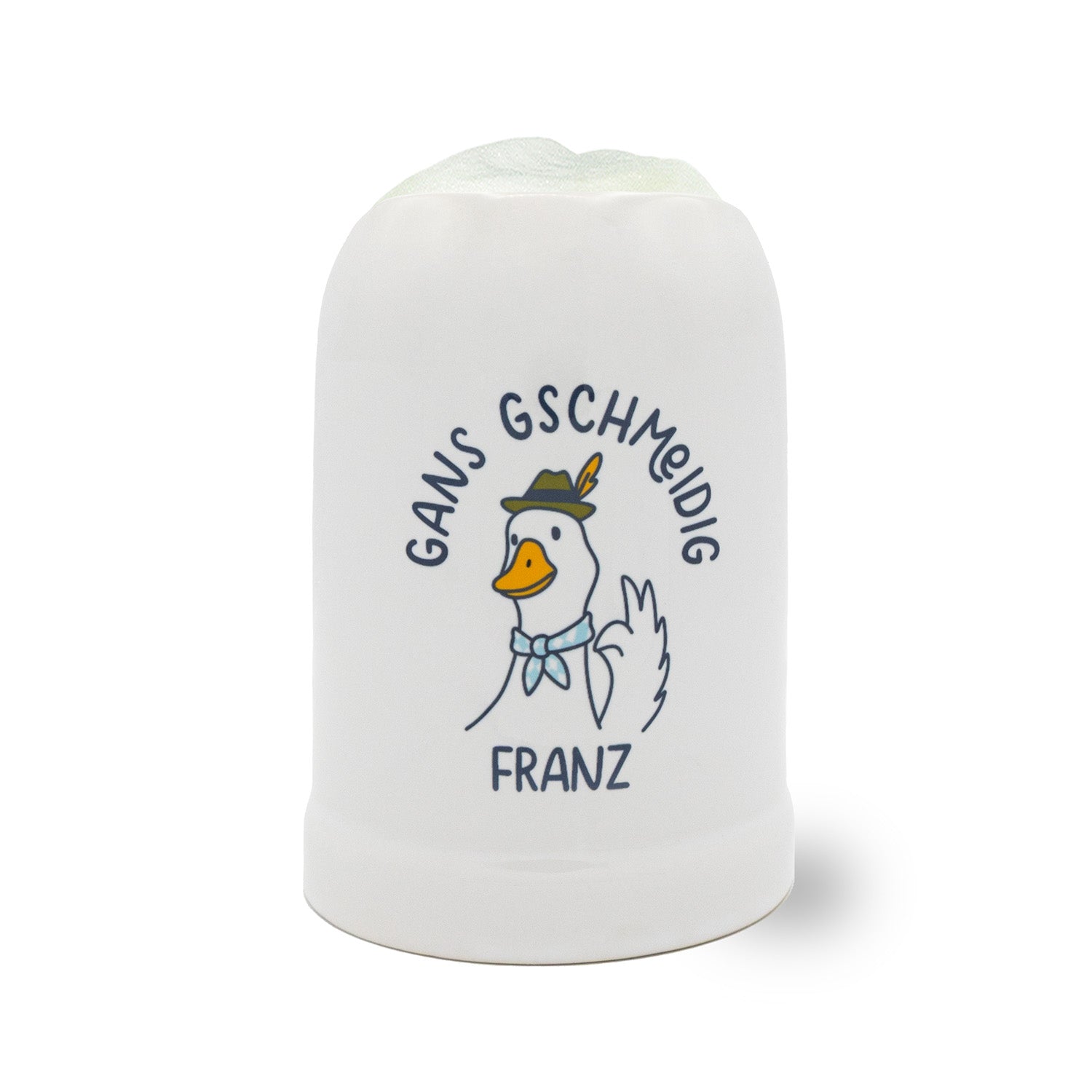 Bierkrug "Gans Gschmeidig" personalisierbar