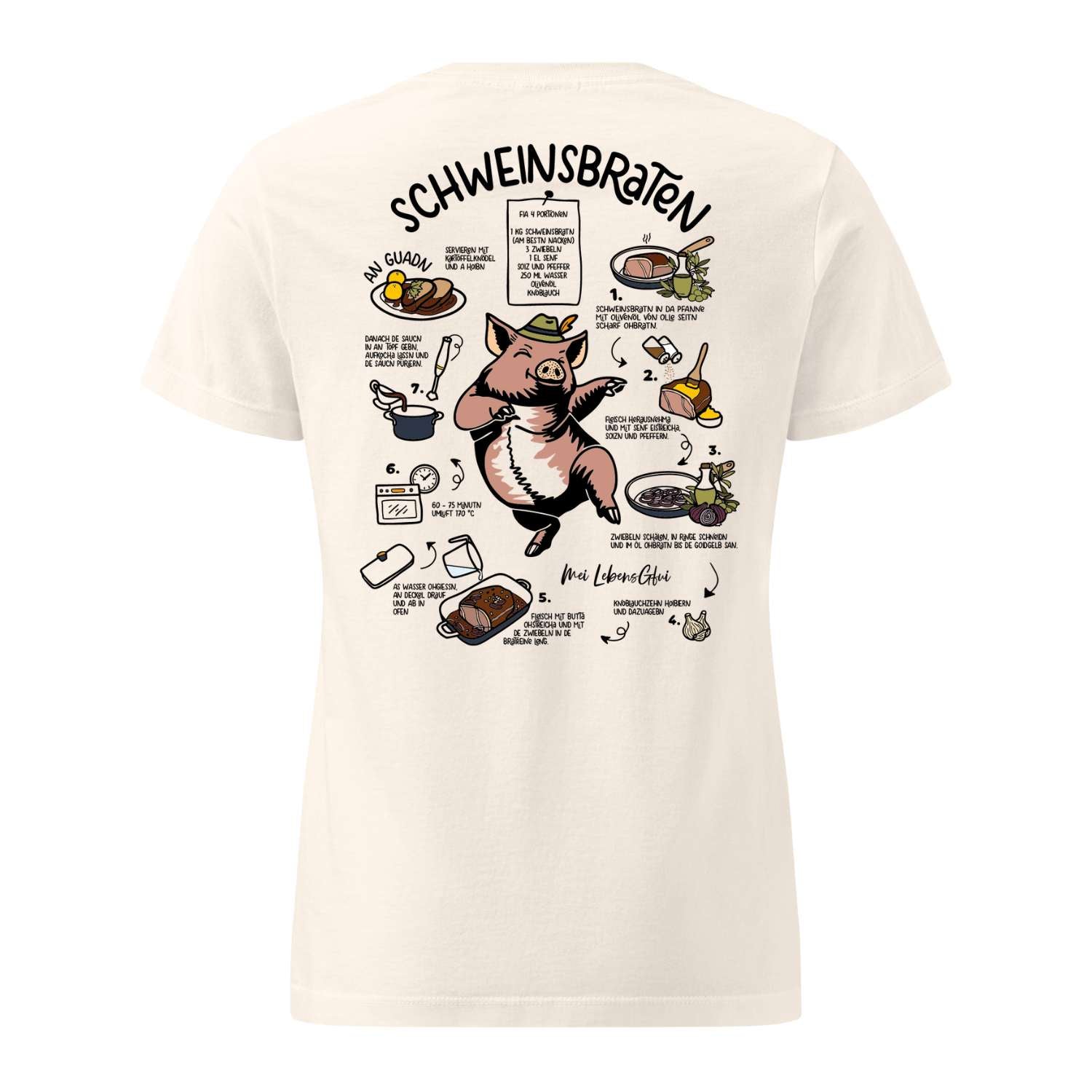 Damen Rezept T-Shirt "Schweinsbraten"