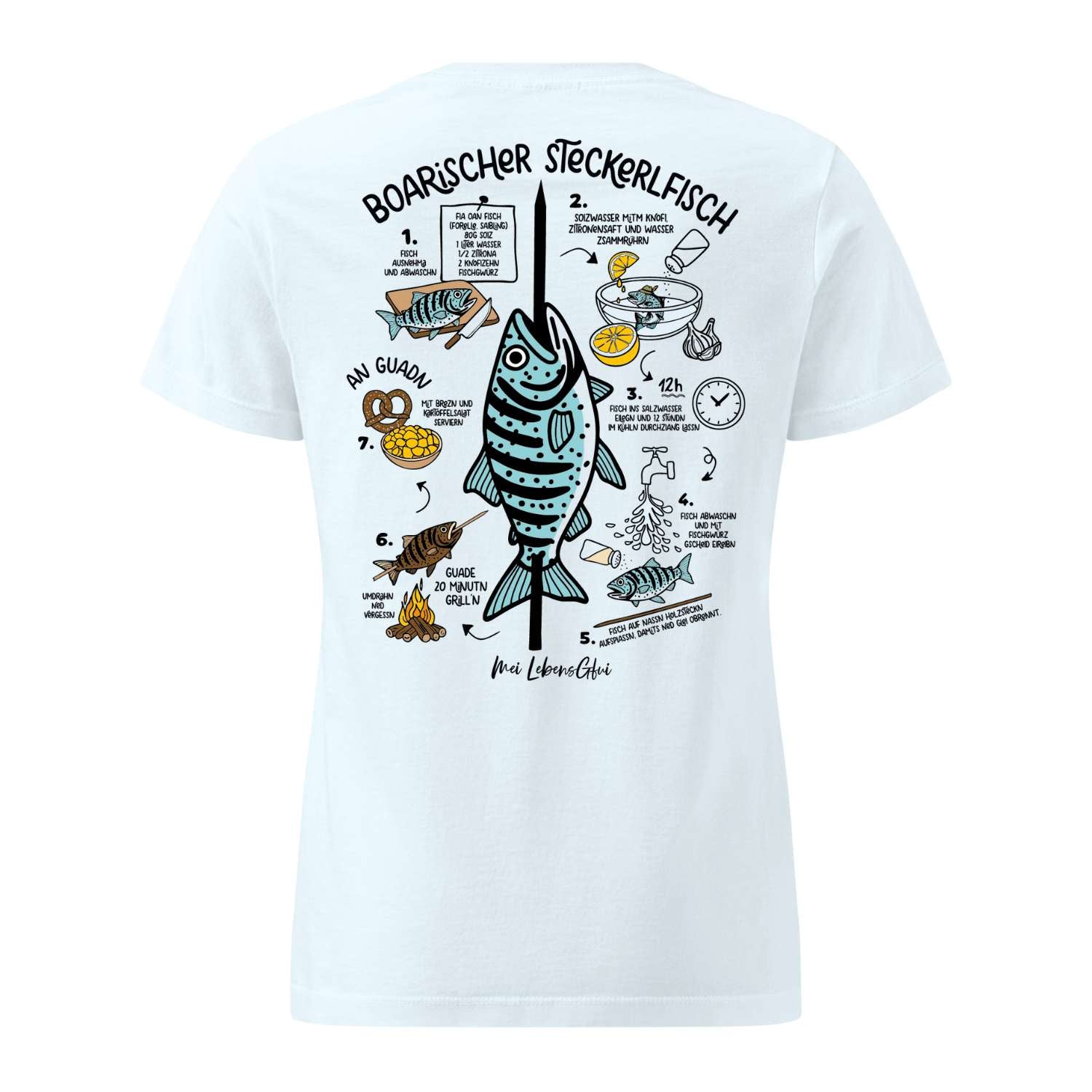 Damen T-Shirt "Boarischer Steckerlfisch"