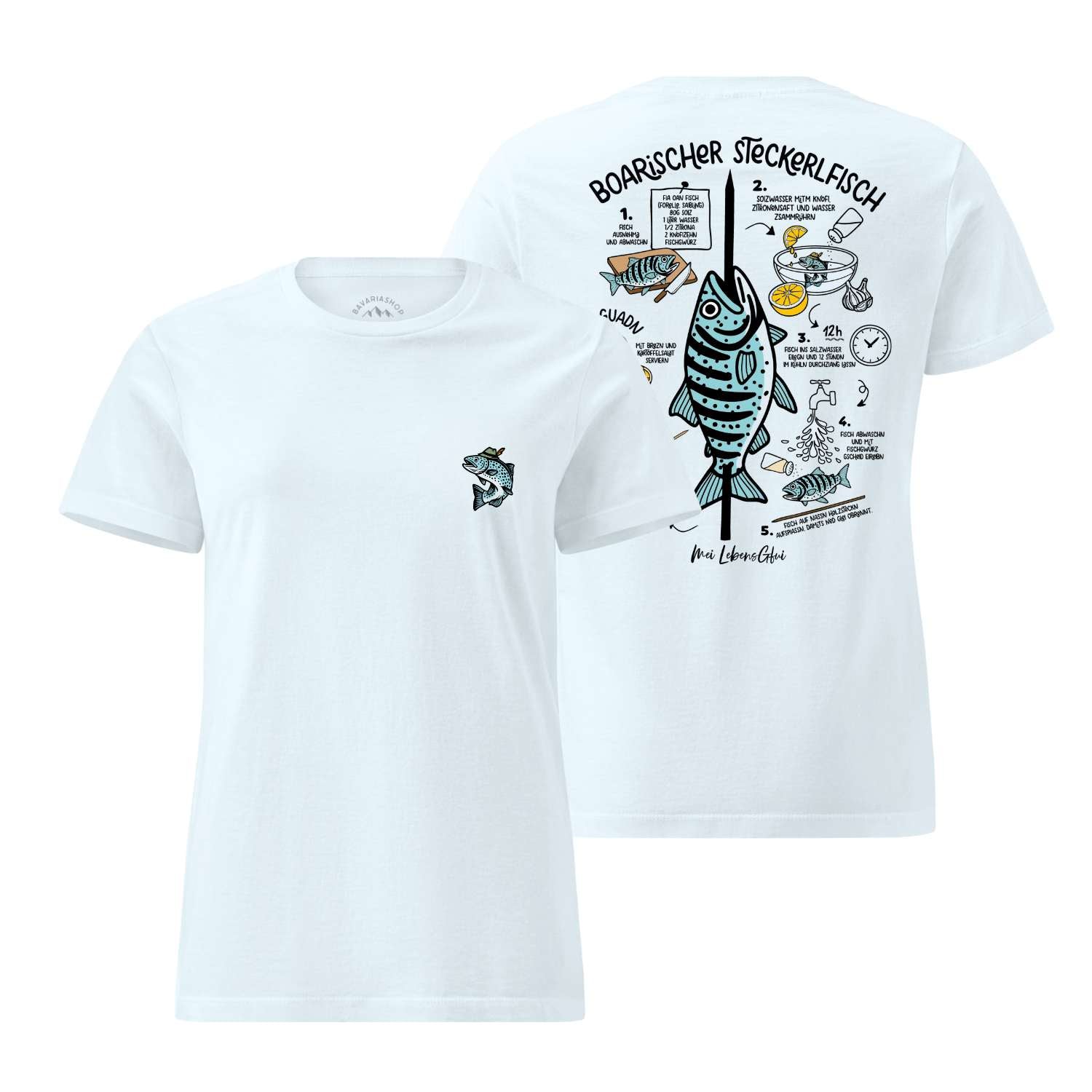 Damen T-Shirt "Boarischer Steckerlfisch"