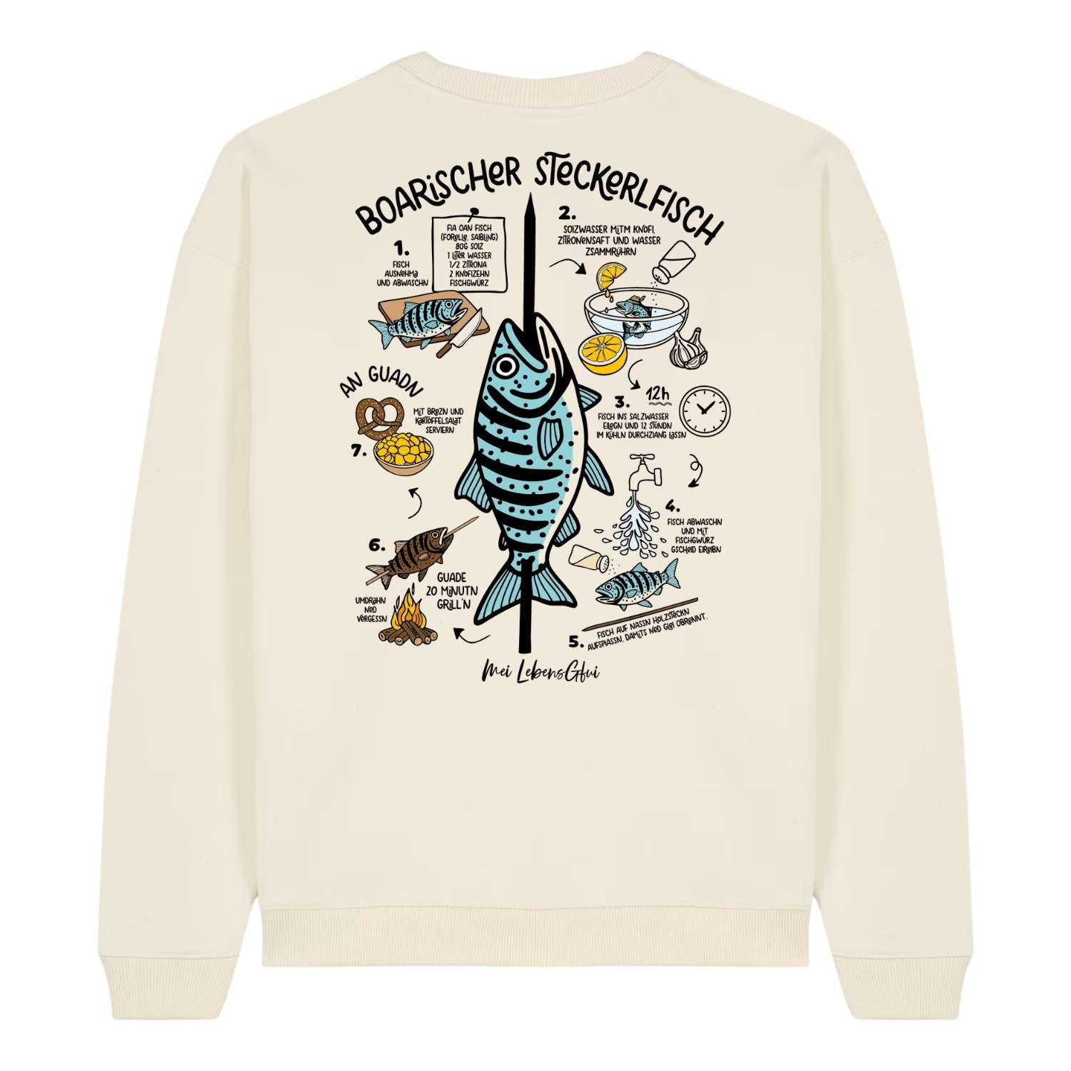 Herren Rezept Pullover "Steckerlfisch"