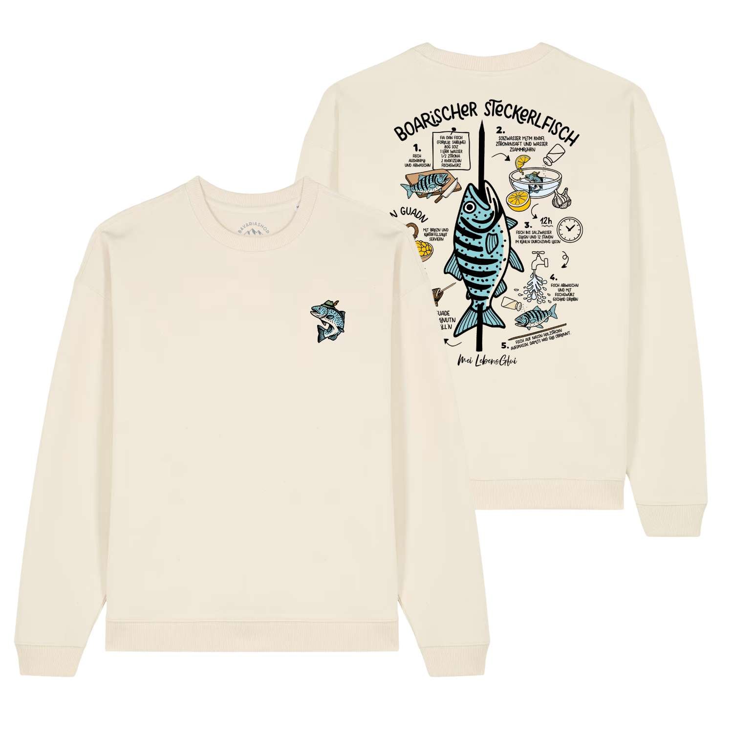 Herren Rezept Pullover "Steckerlfisch"