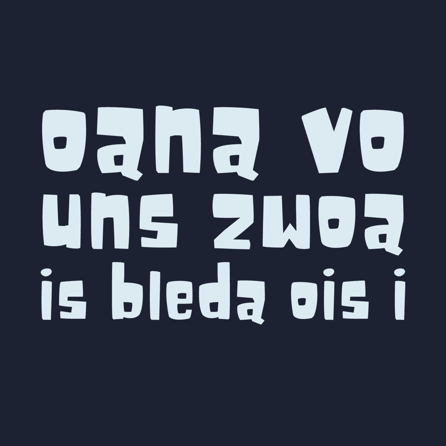 Hoodie "Oana vo uns zwoa..."