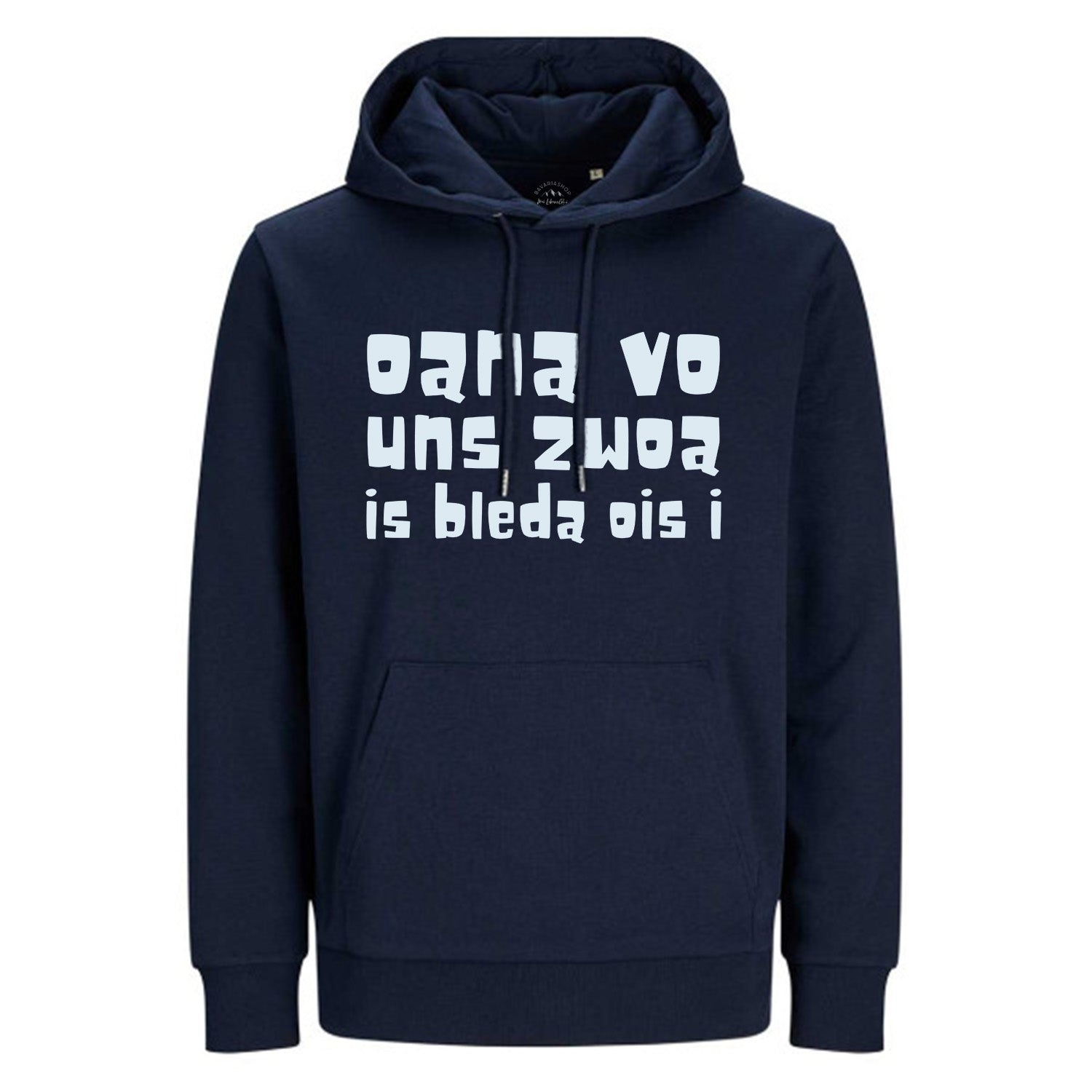 Hoodie "Oana vo uns zwoa..."