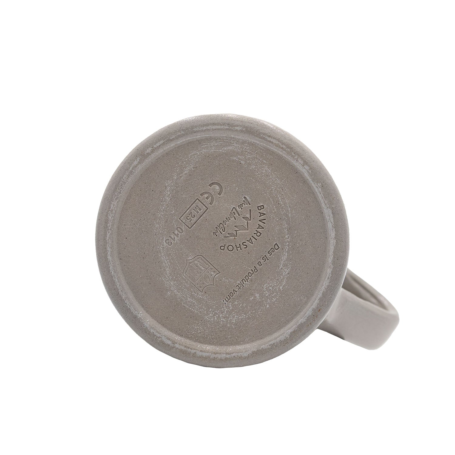 Steinbierkrug mit Atlanta Falcons Logo und NFL-Schriftzug, bauchige Form, optional mit Zinndeckel gravierbar.