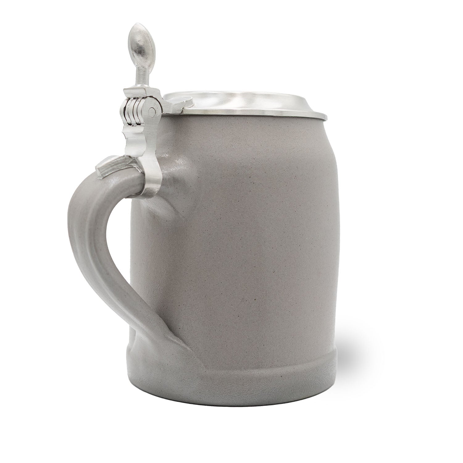 Steinbierkrug mit NFL Shield Logo, Zinndeckel, gravierbar, klassisch bauchige Form, Fassungsvermögen 0,5 L.