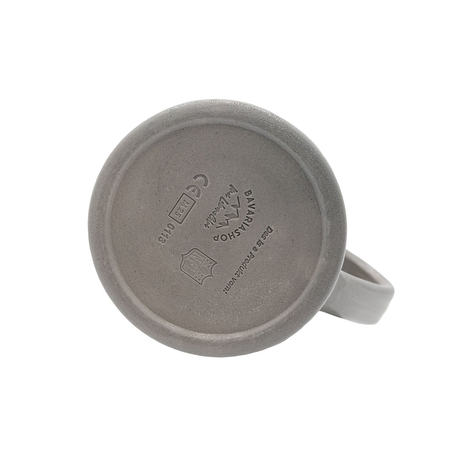 Hochwertiger Steinkrug mit New Orleans Saints Logo, optionalem Zinndeckel und individueller Gravur, 0,5 l.