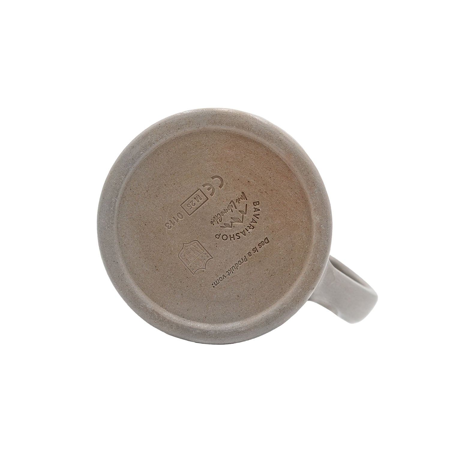 Steinkrug mit New York Giants Logo, geriffelter Oberfläche und optionalem Zinndeckel, gravierbar, 0,5 l.