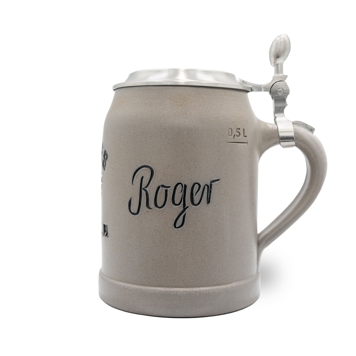 Traditioneller NFL Bierkrug "Philadelphia Eagles" mit Logo, Zinndeckel und optionaler Namensgravur, 0,5 Liter.