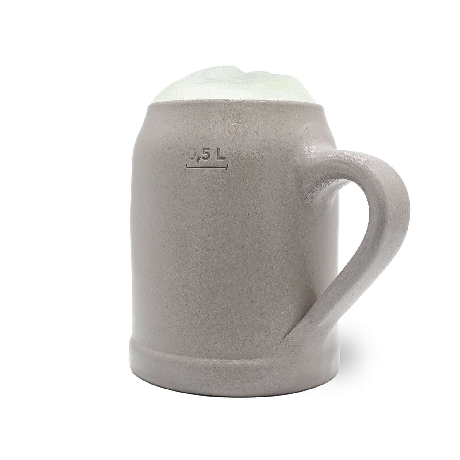 Steinbierkrug mit graviertem Los Angeles Rams Logo, optionalem Zinndeckel und Platz für Personalisierung, 0,5 L.