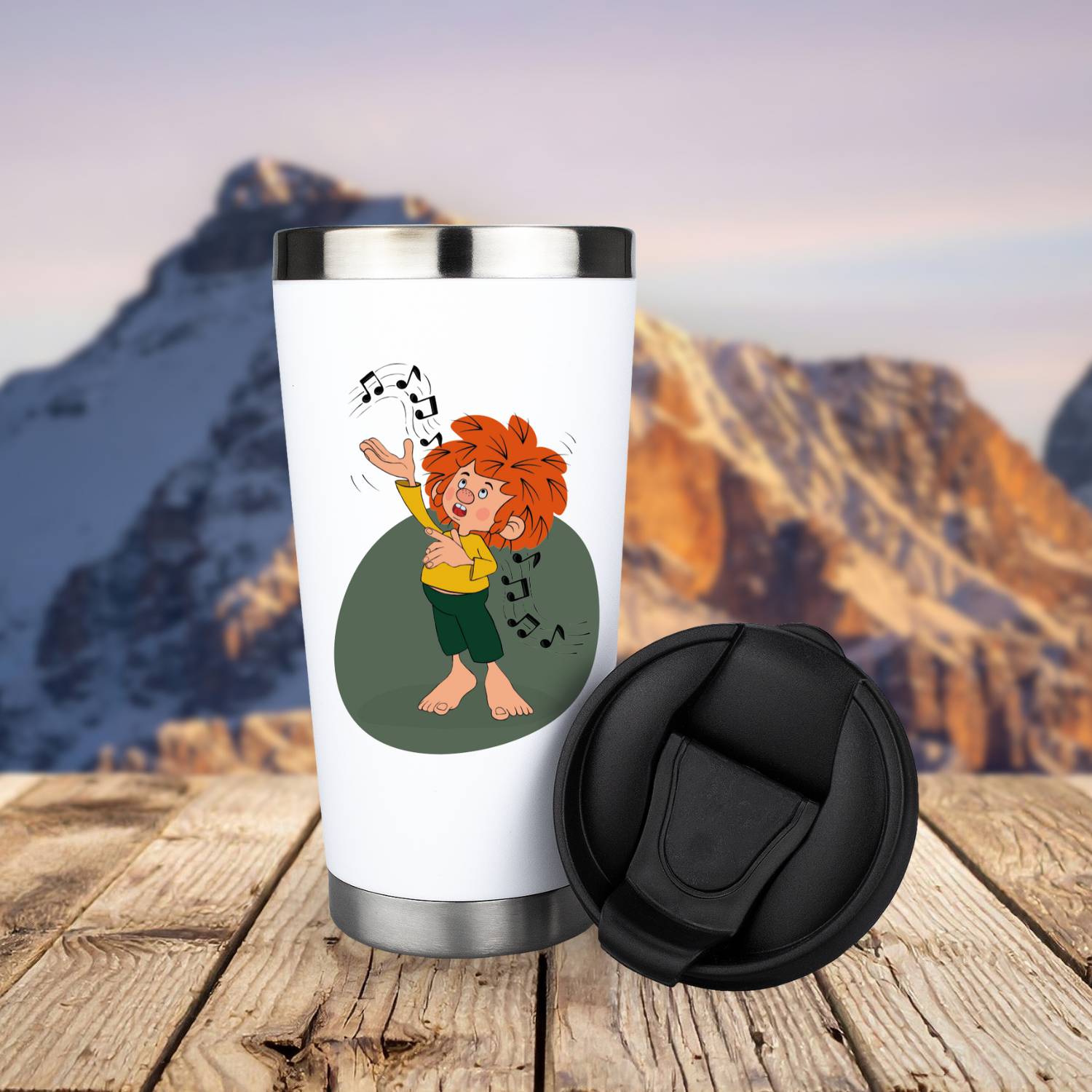 ®Pumuckl Thermo-Becher "Musik"