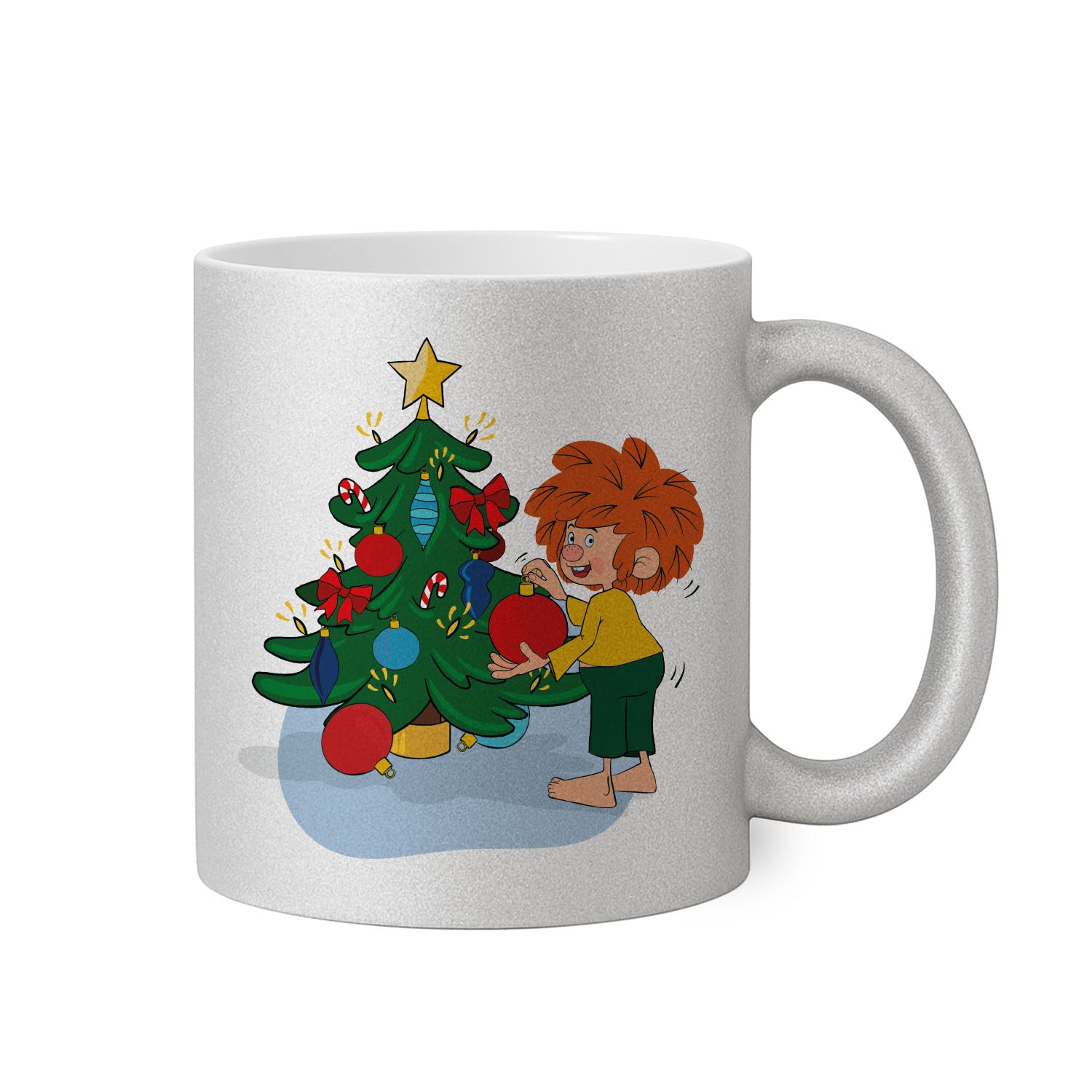 ®Pumuckl Tasse "Glitzer Weihnachten" personalisierbar