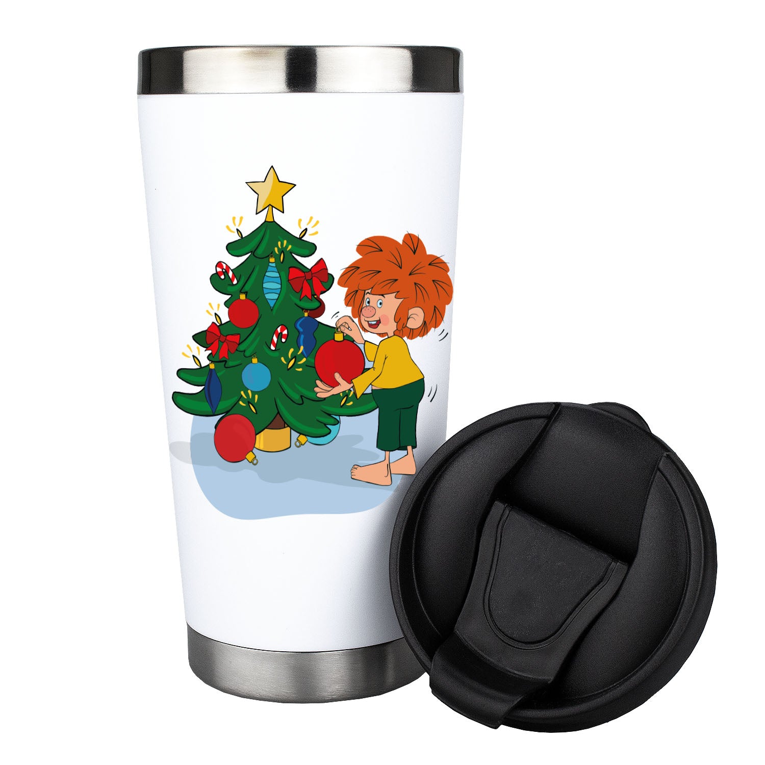 ®Pumuckl Thermo-Becher "Weihnachten" personalisierbar