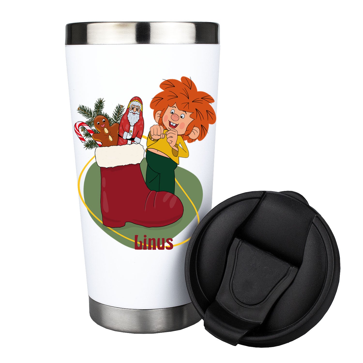®Pumuckl Thermo-Becher "Nikolaus" personalisierbar