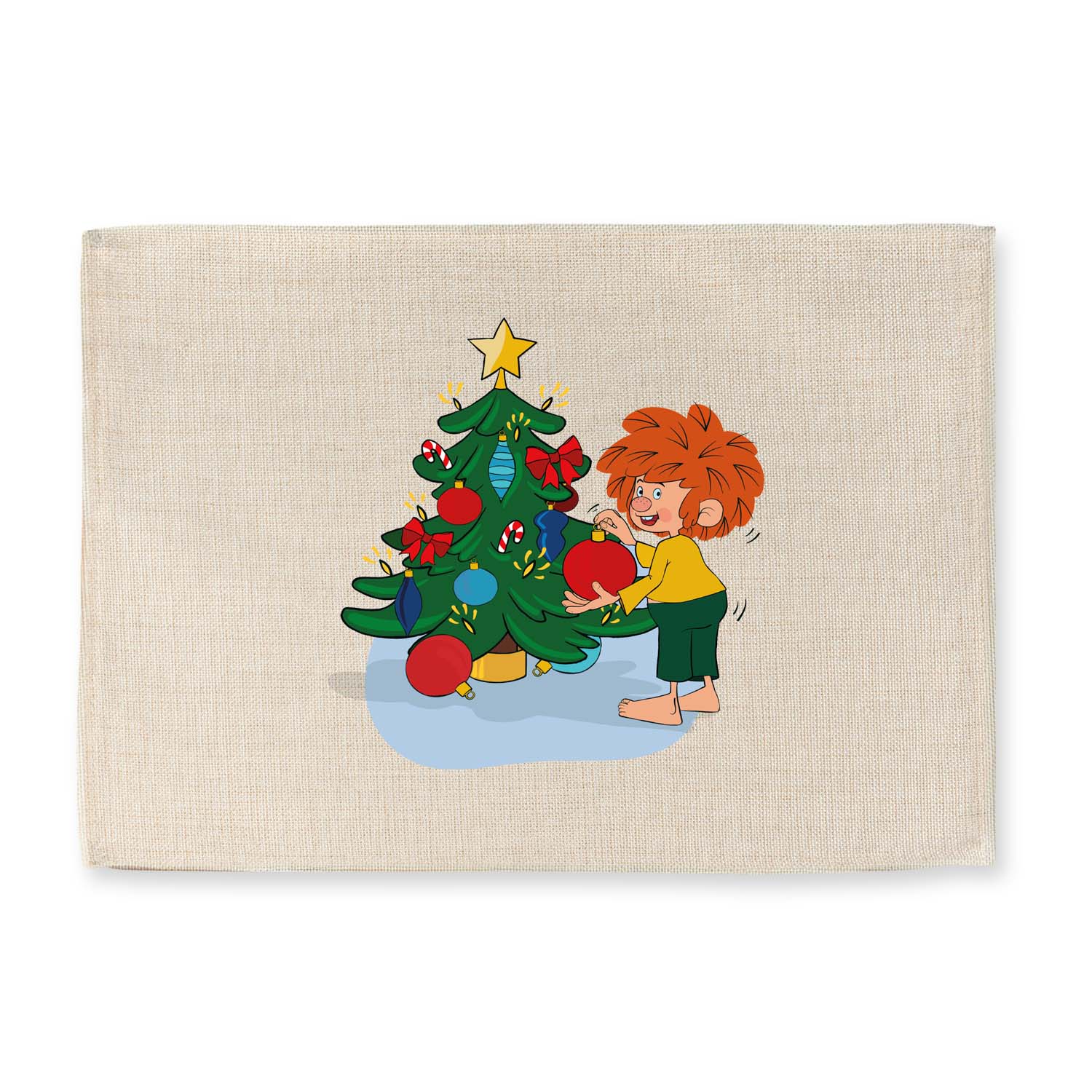 ®Pumuckl Tischset "Weihnachten" abwaschbar mit Wunschname