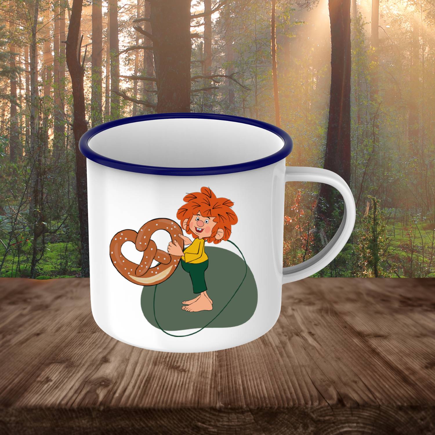 ®Pumuckl Emaille-Tasse "Breze"