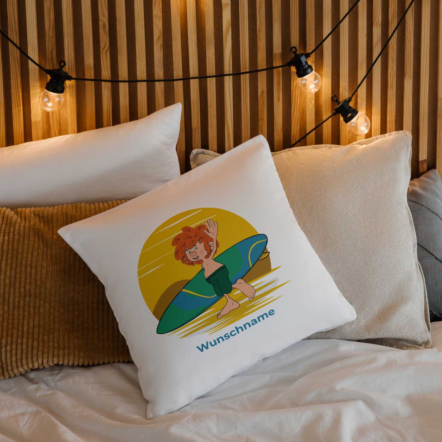 ®Pumuckl Kuschelkissen "Surfer"