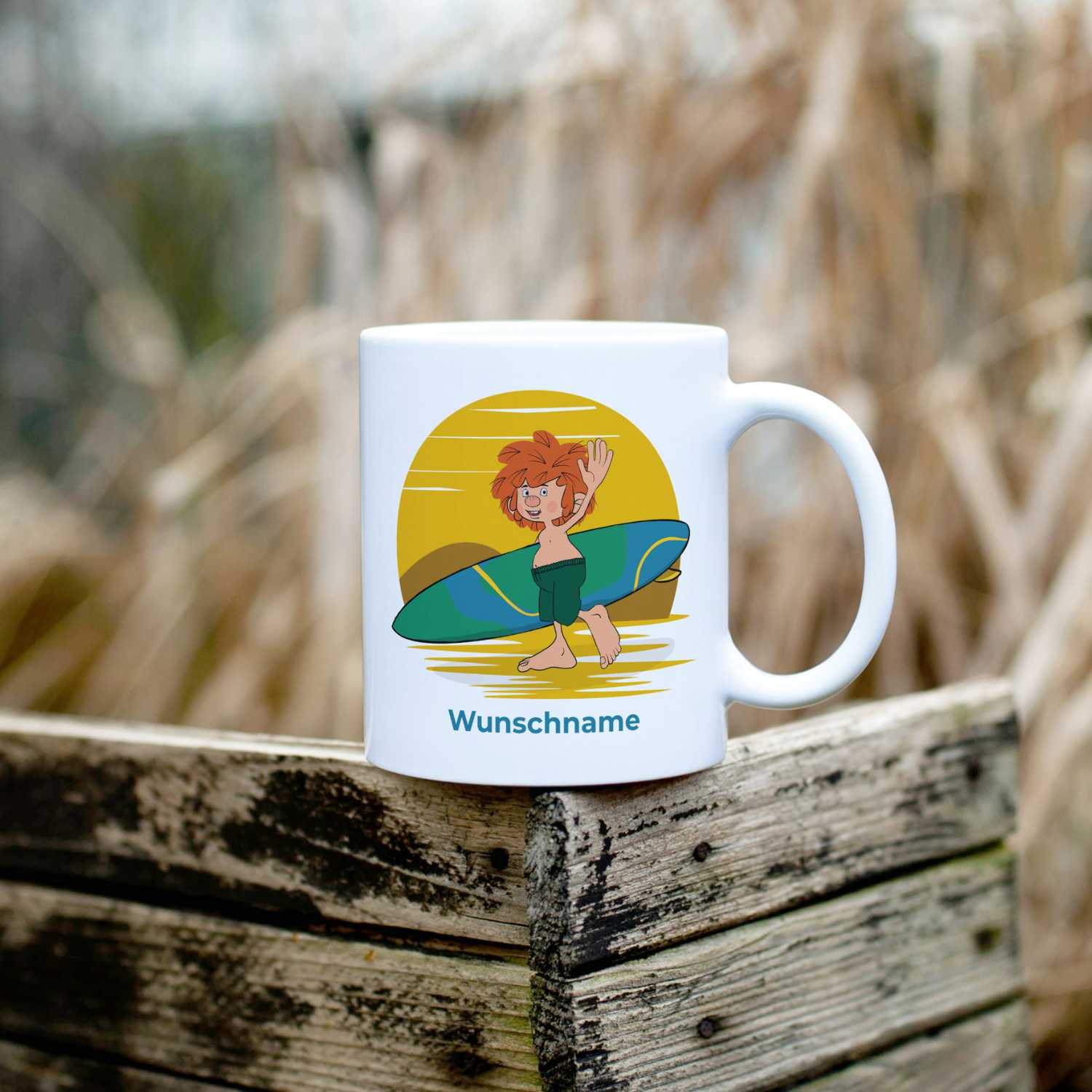 ®Pumuckl Tasse "Surfer"