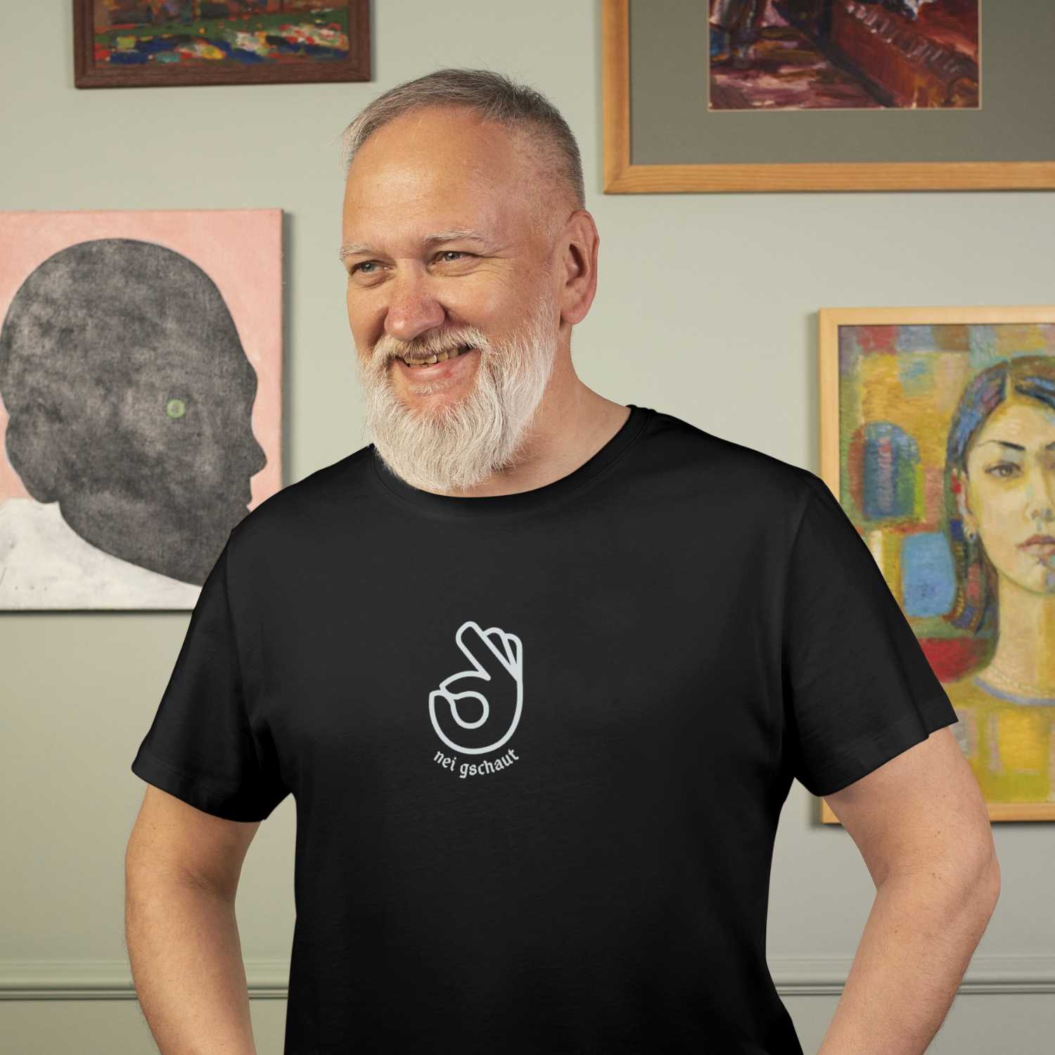 Herren T-Shirt "Nei gschaut"