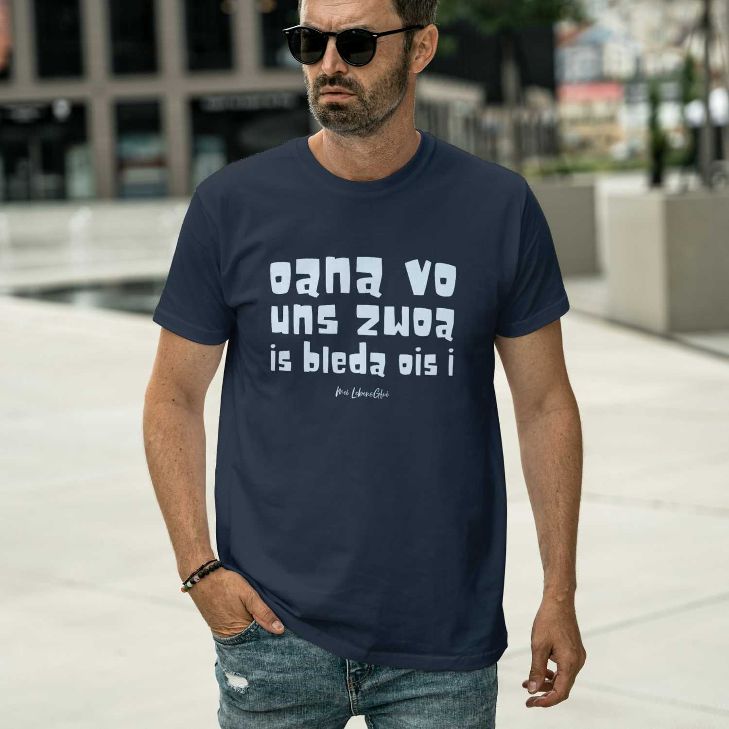 Herren T-Shirt "Oana vo uns zwoa"