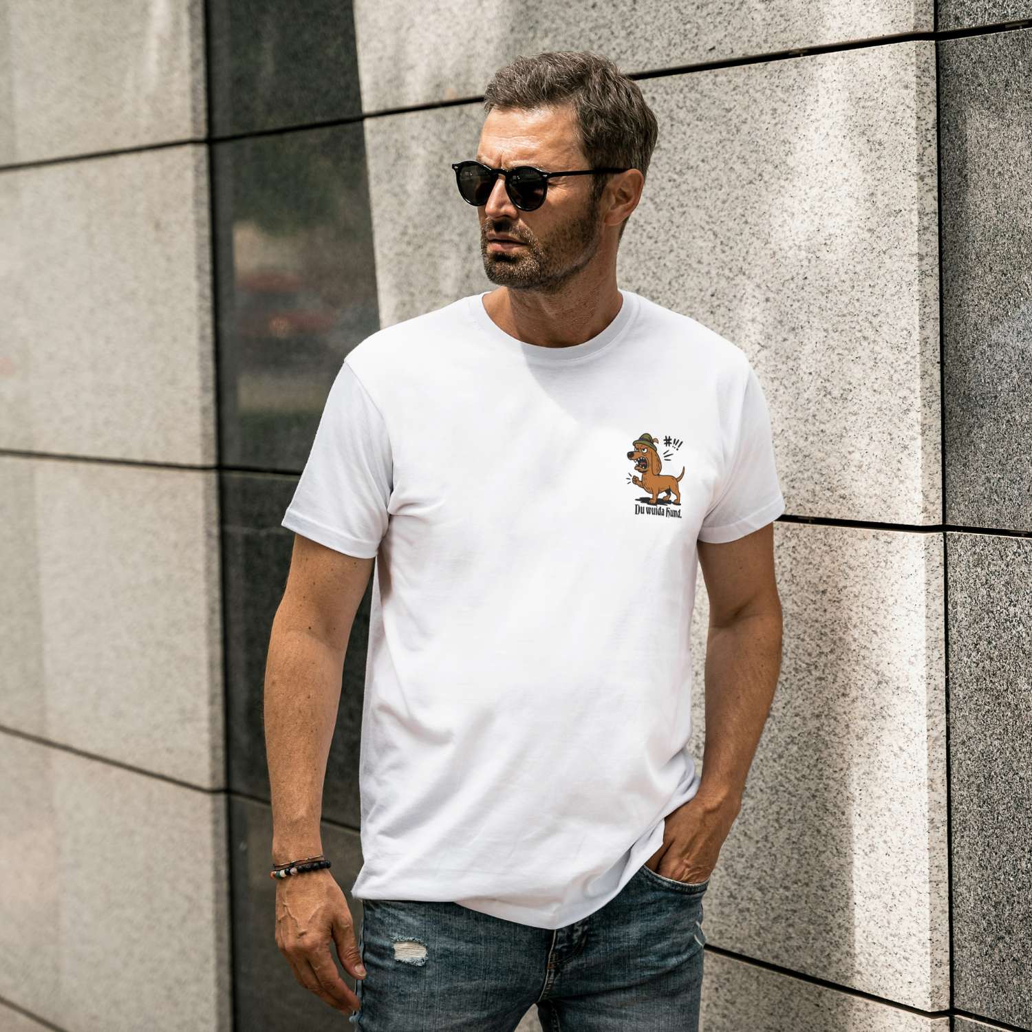 Herren T-Shirt "Du wuida Hund"