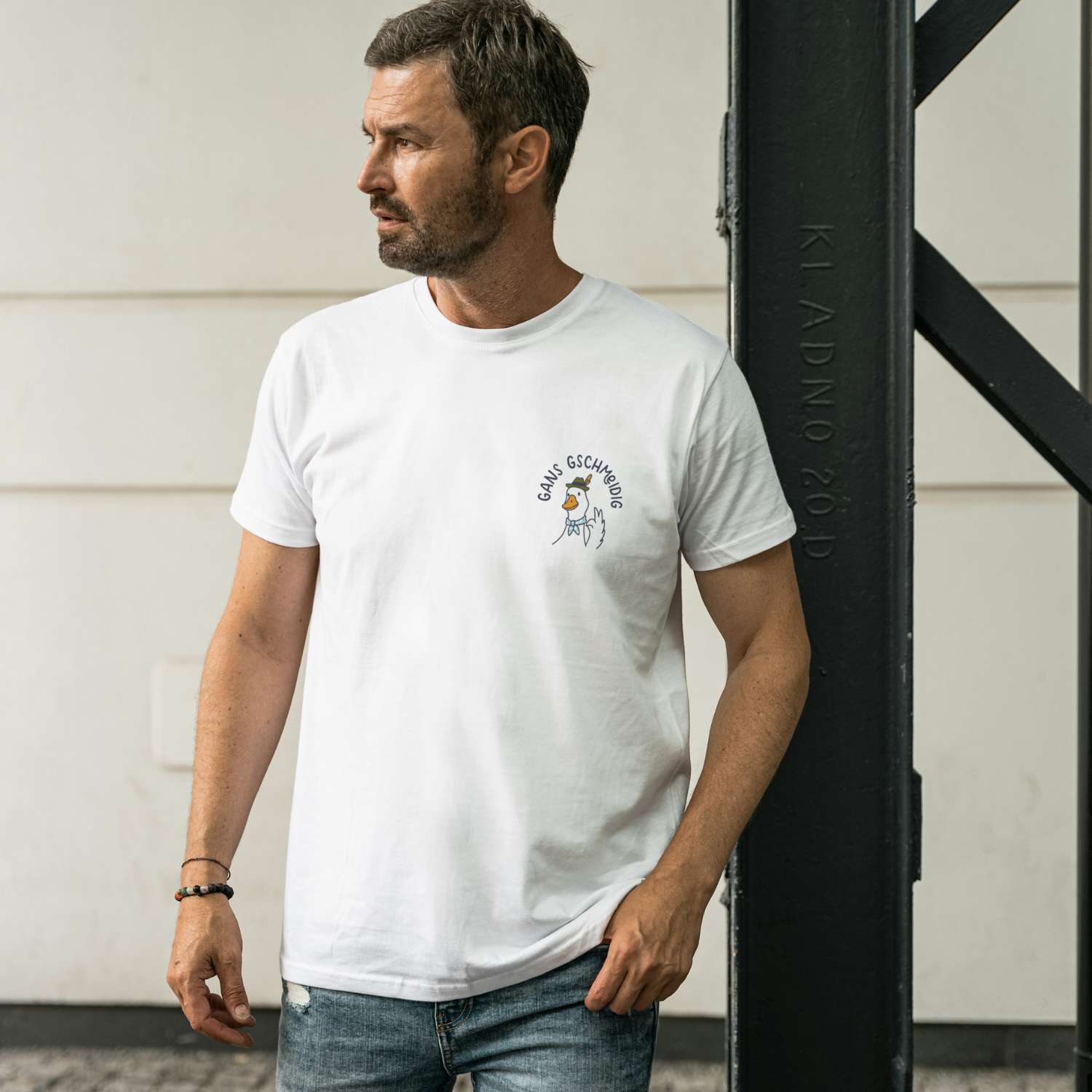 Herren T-Shirt "Gans gschmeidig"
