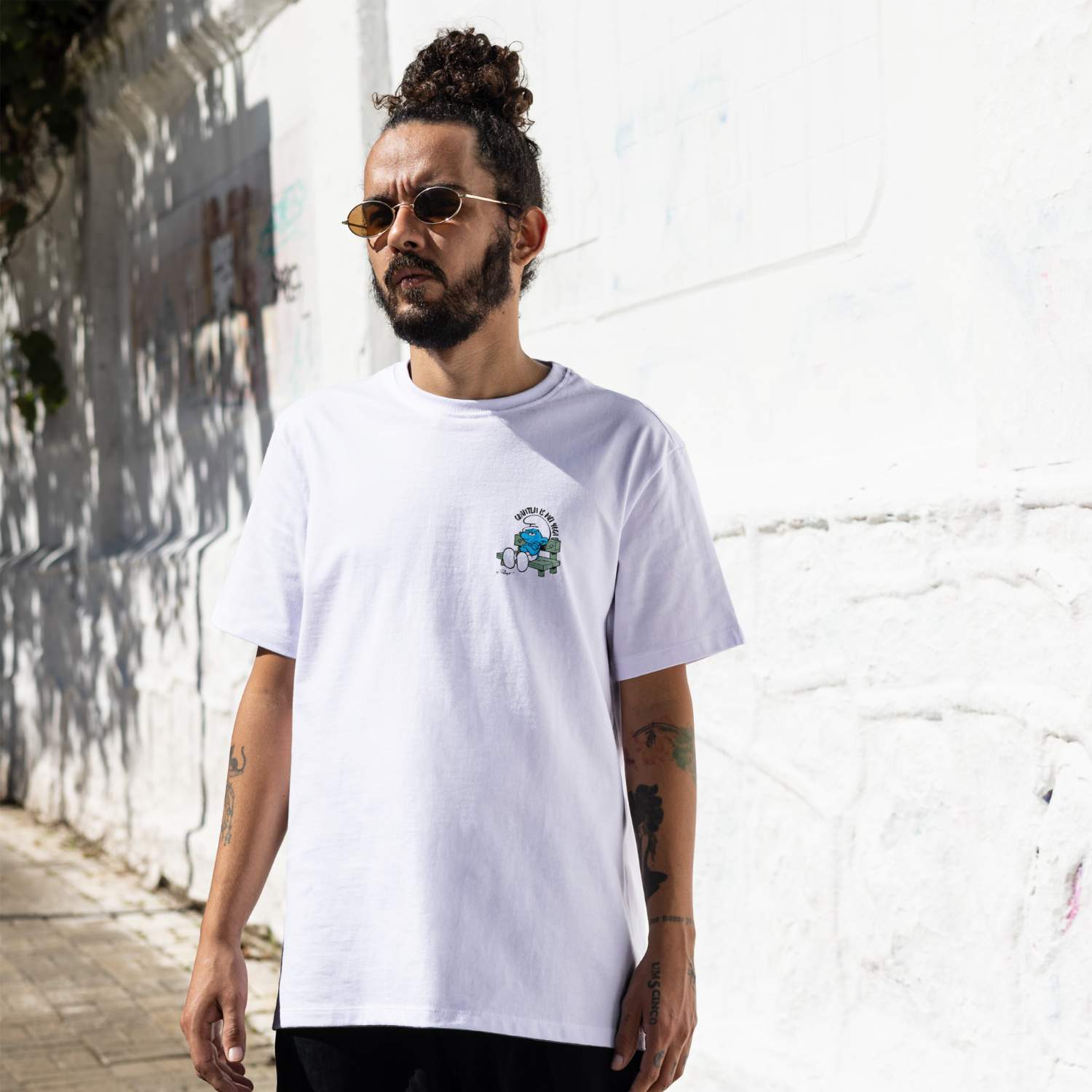 ®Die Schlümpfe Herren T-Shirt "Grantln is mei Yoga"