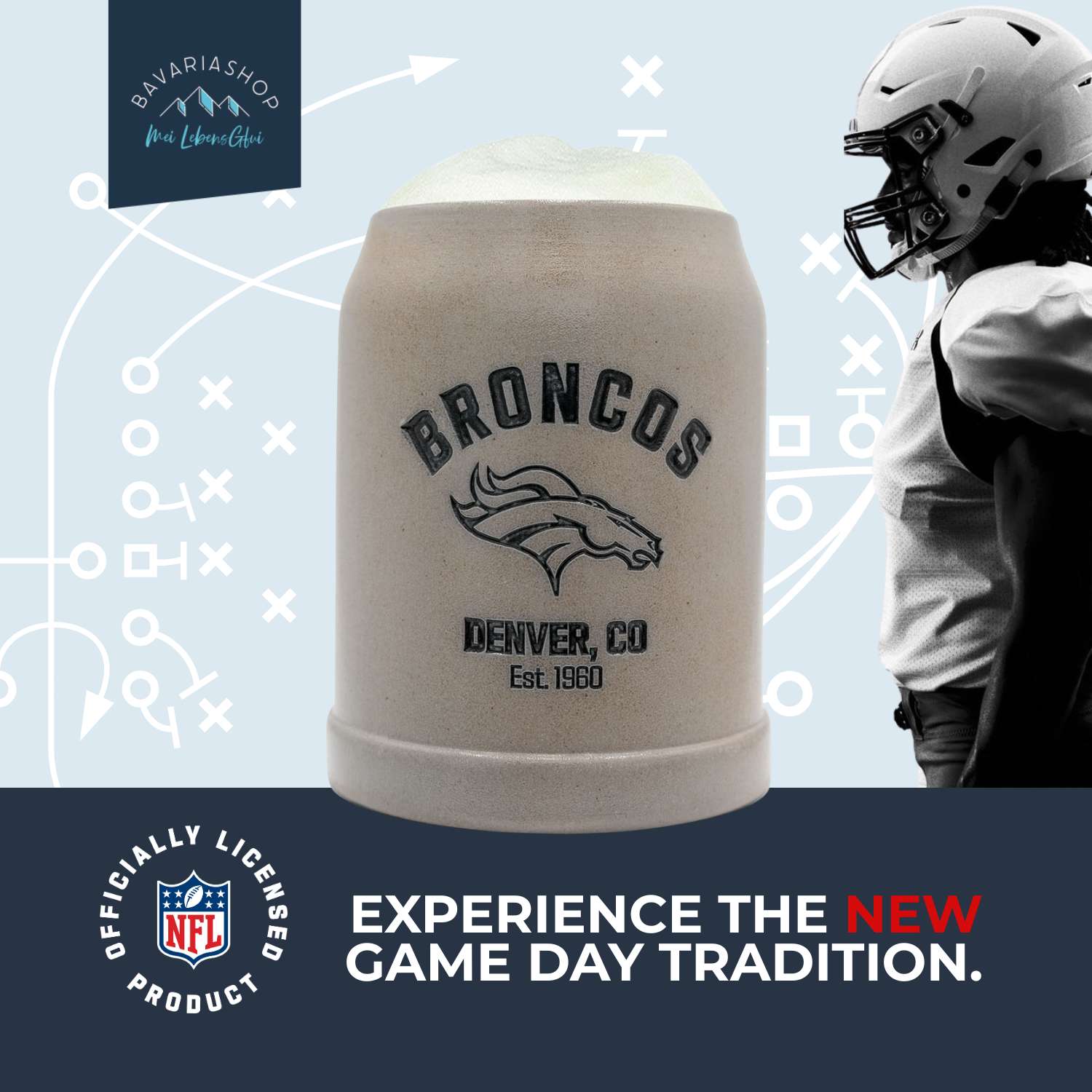 ®NFL PREMIUM Teamkrug "Denver Broncos"