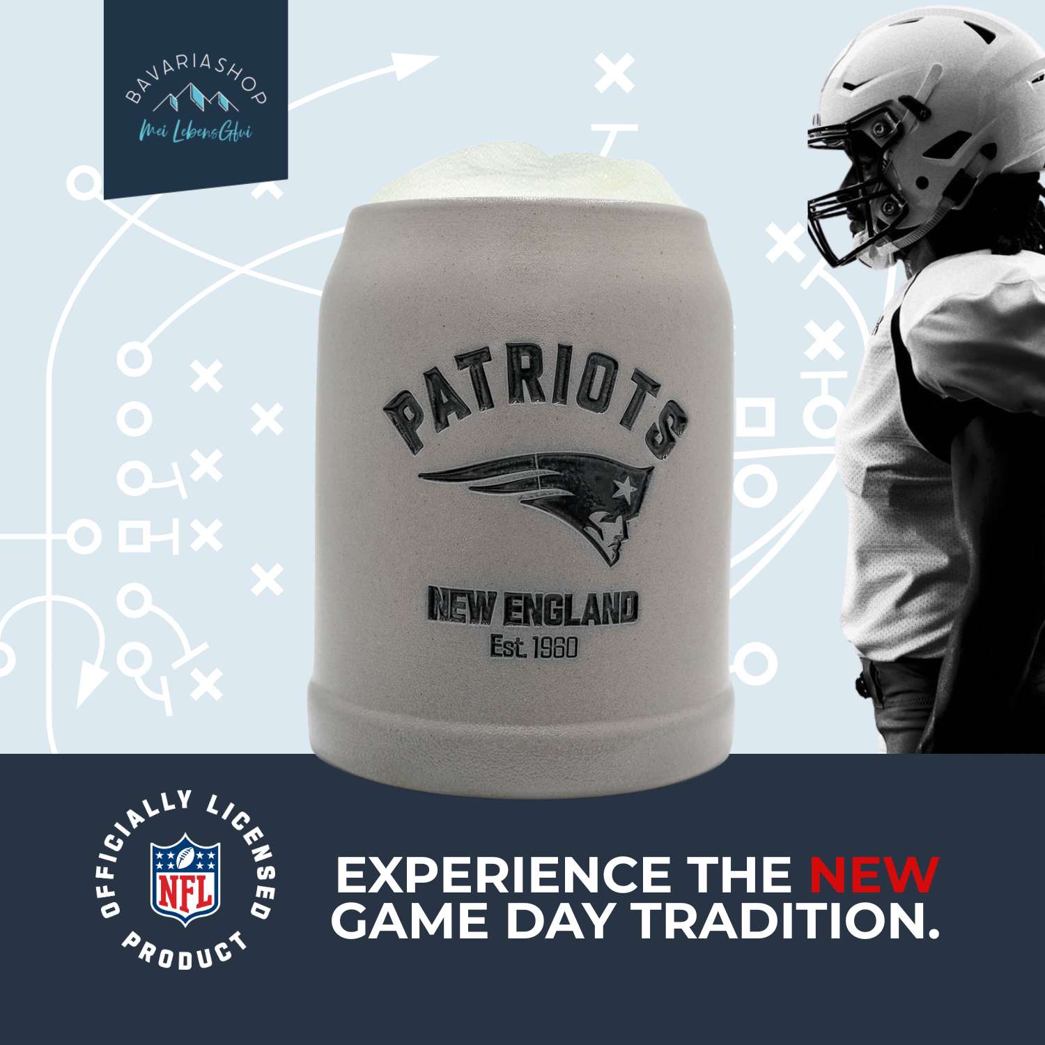 ®NFL PREMIUM Teamkrug "New England Patriots"
