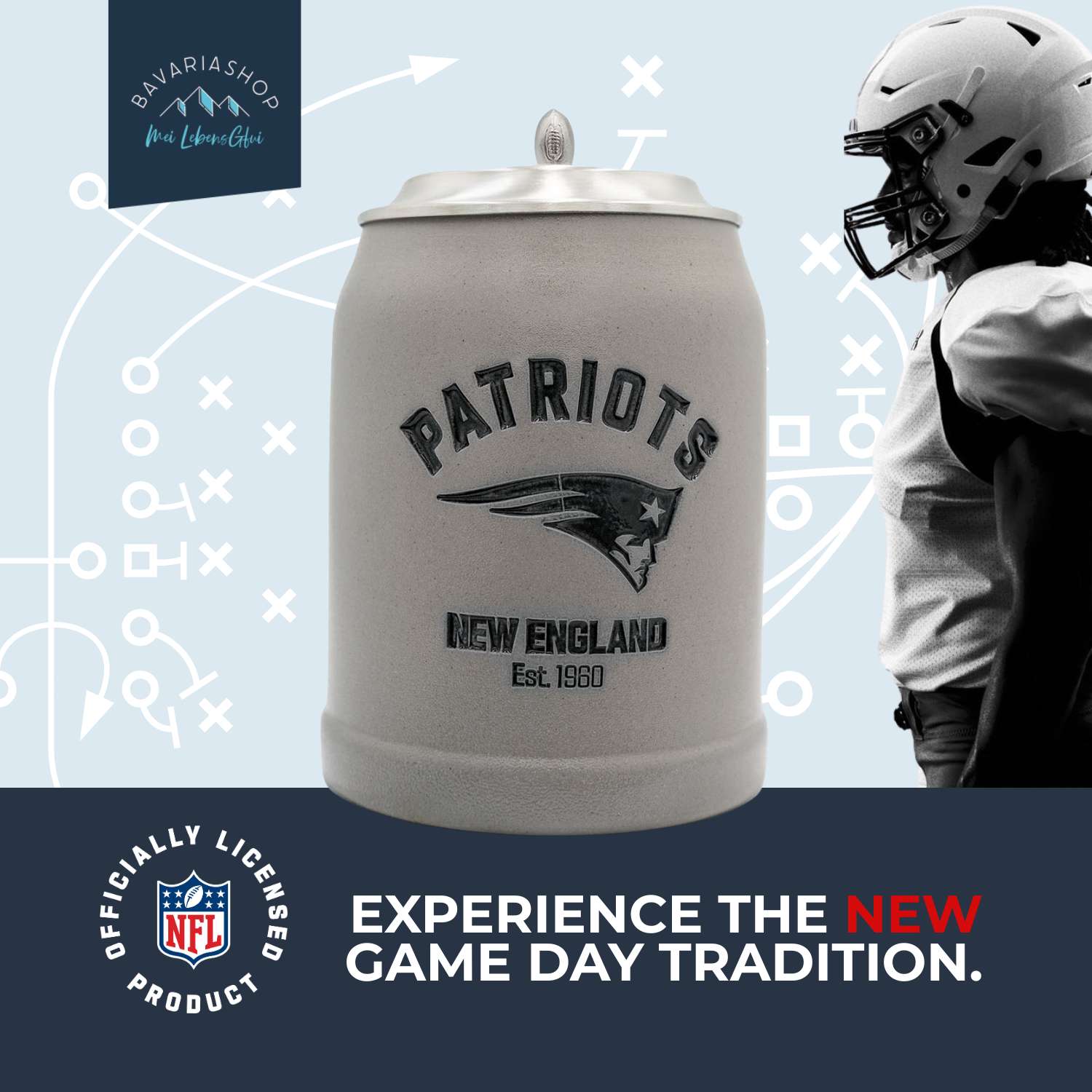 ®NFL PREMIUM Teamkrug "New England Patriots"