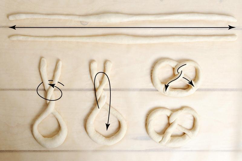 Backmischung aus Dinkelmehl zur Zubereitung von 12 gebackenen, goldbraunen, original bayerischen Brezn.