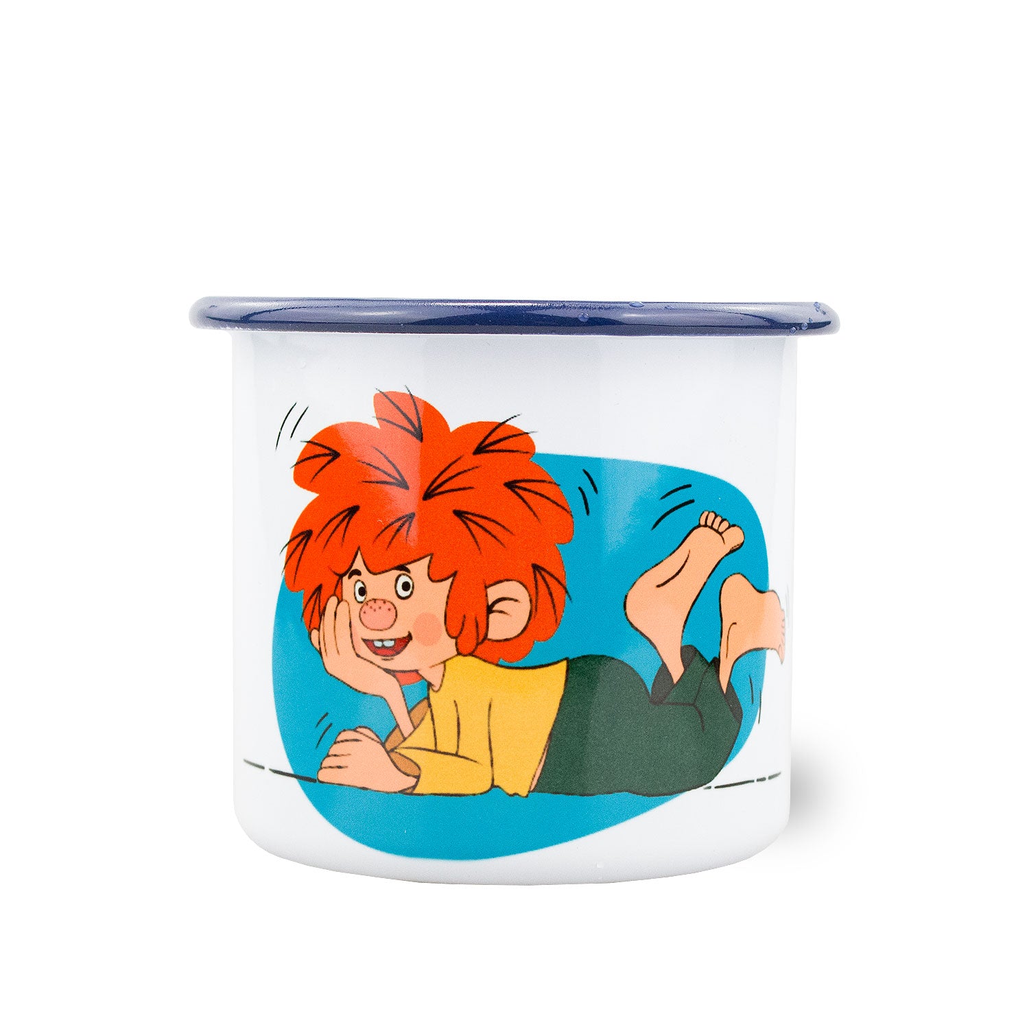 ®Pumuckl Emailletasse "Schaumamoi"