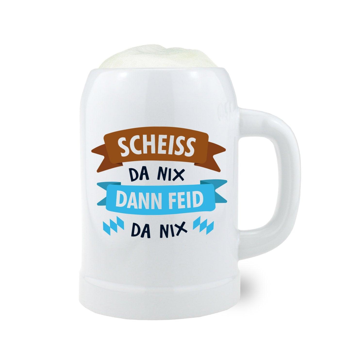 Bierkrug "scheiss da nix" - bavariashop - mei LebensGfui