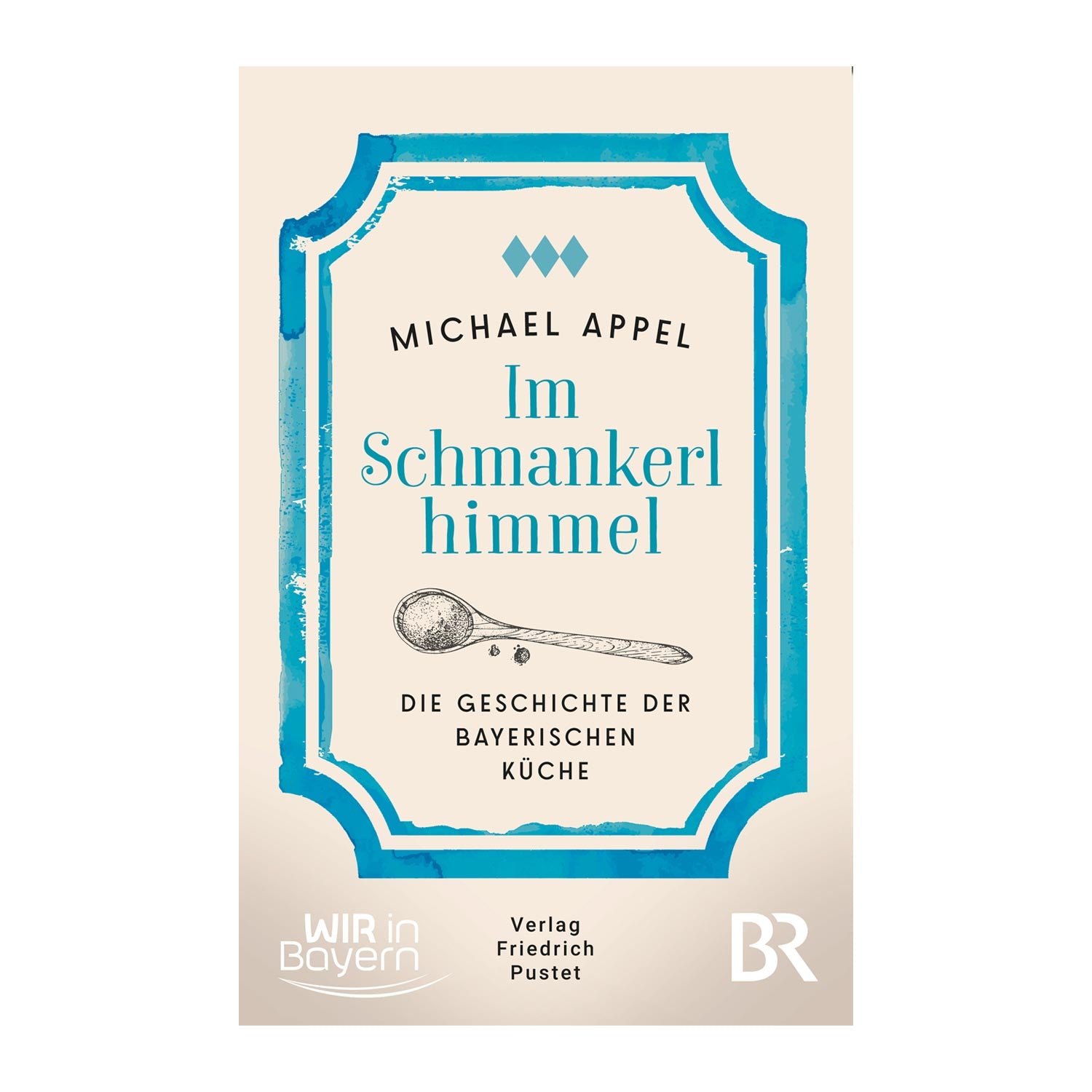Kochbuch mit Hardcover, Titel "Im Schmankerlhimmel", farbig bebildert, 260 Seiten über bayerische Küche.