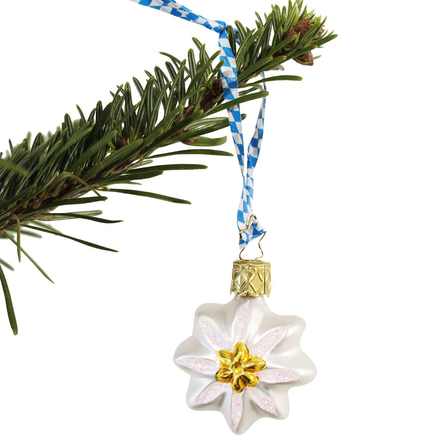 Christbaumschmuck "Edelweiß" - bavariashop - mei LebensGfui