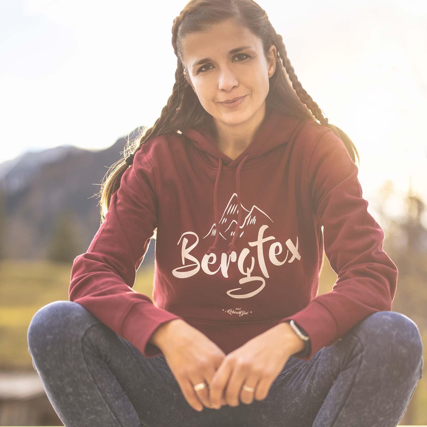 Damen Hoodie "Bergfex" - bavariashop - mei LebensGfui