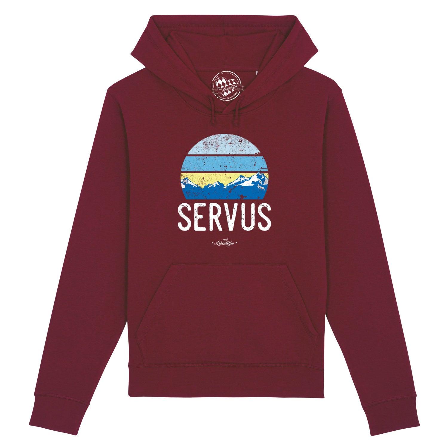 Damen Hoodie "Servus" - bavariashop - mei LebensGfui