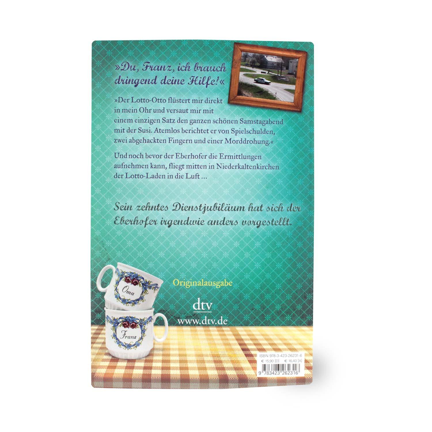 Taschenbuch mit rotem Cover, Titel „Guglhupf-Geschwader“, Eberhofer Krimi Nr. 10, weißer Schriftzug, 320 Seiten.