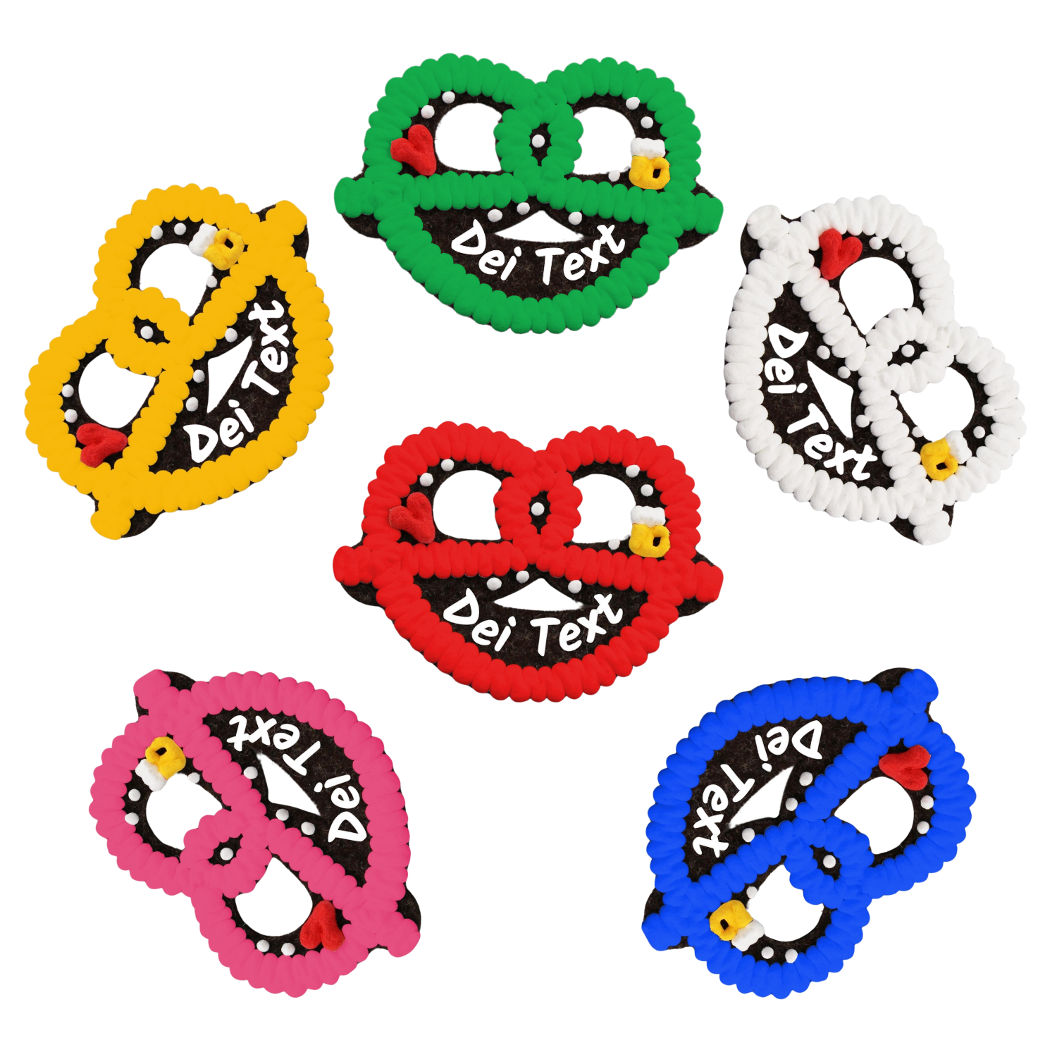 Filzherz-Brezen-Anstecker mit Wunschtext