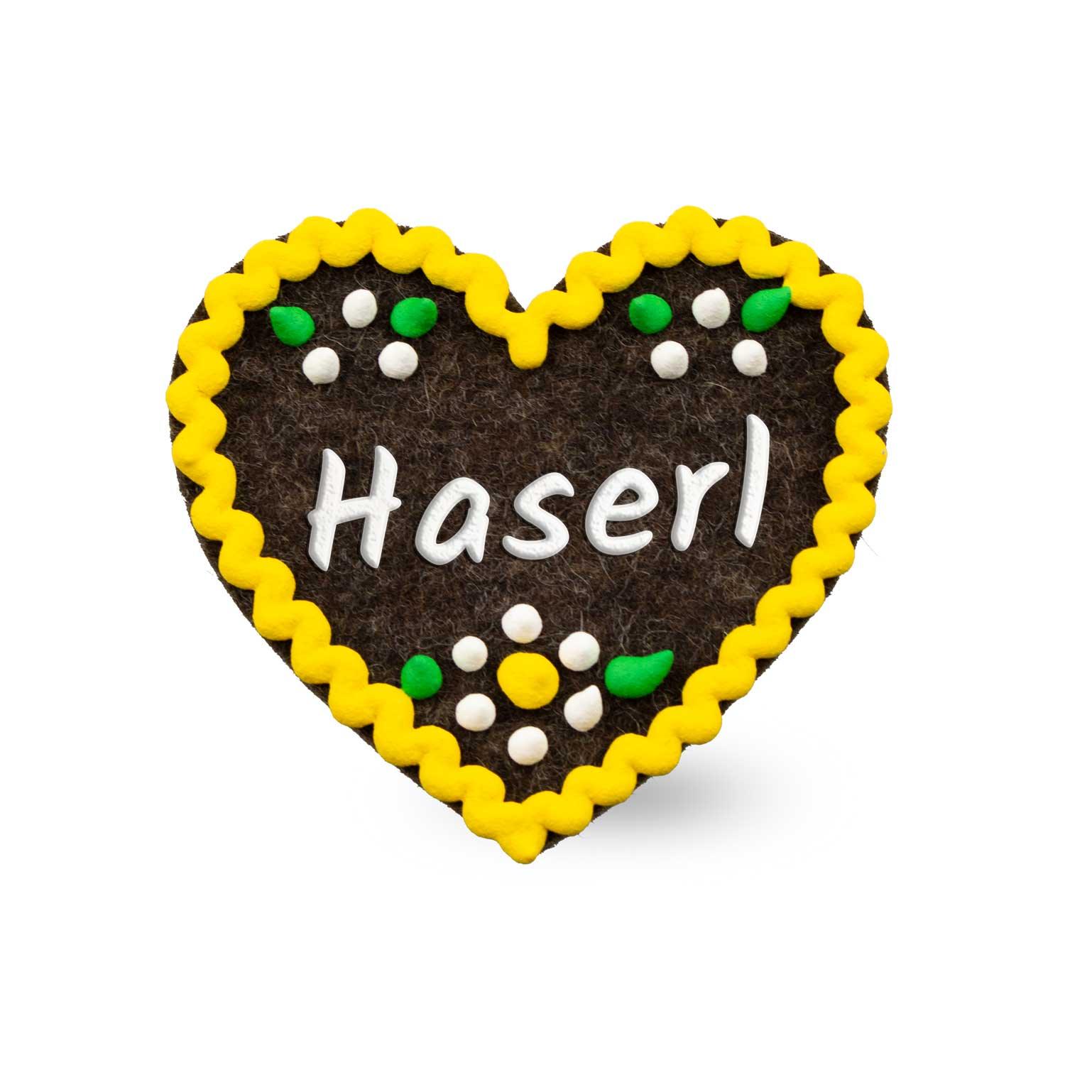 Filzherz-Anstecker "Haserl" - bavariashop - mei LebensGfui