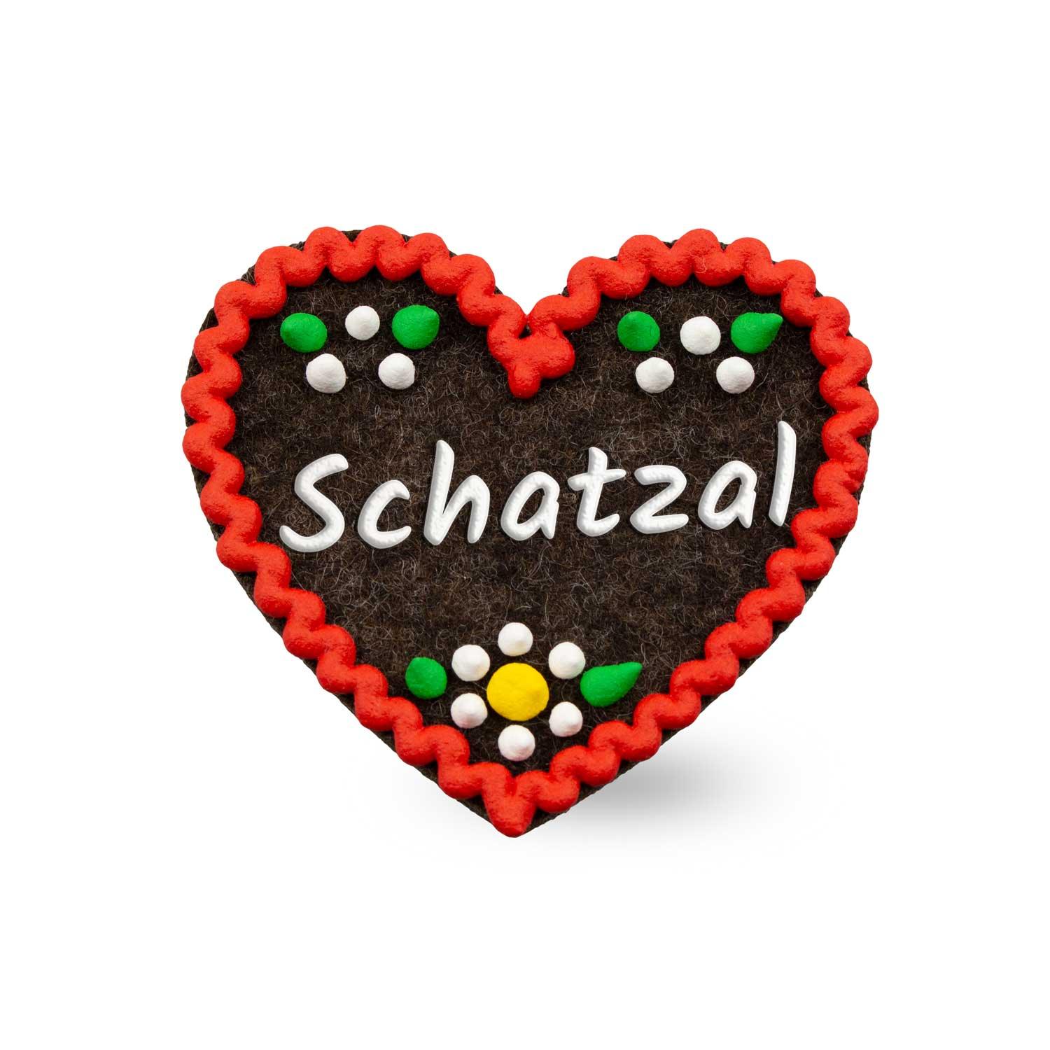 Filzherz-Anstecker "Schatzal" - bavariashop - mei LebensGfui