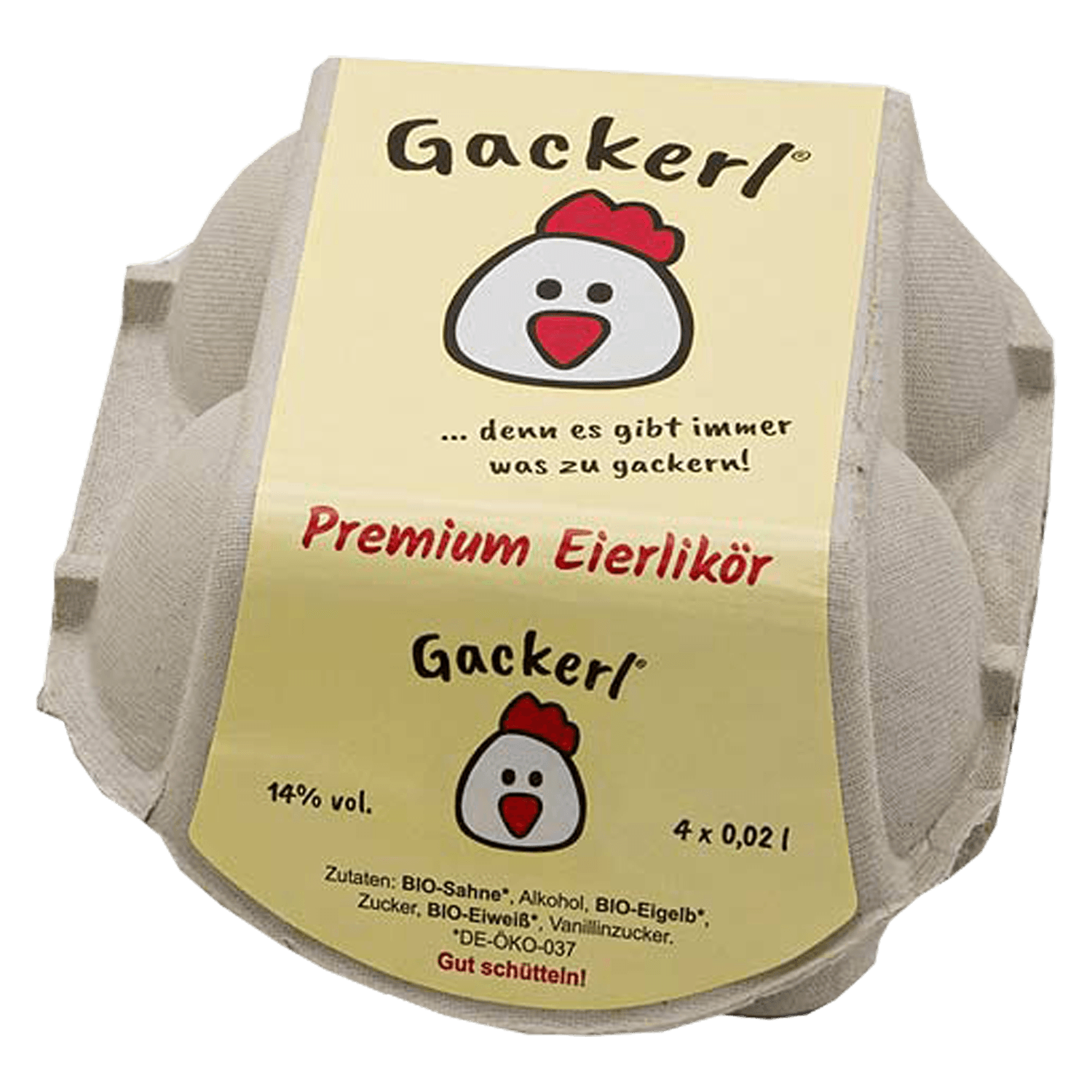 Gackerl - Premium BIO Eierlikör im Glas - bavariashop - mei LebensGfui