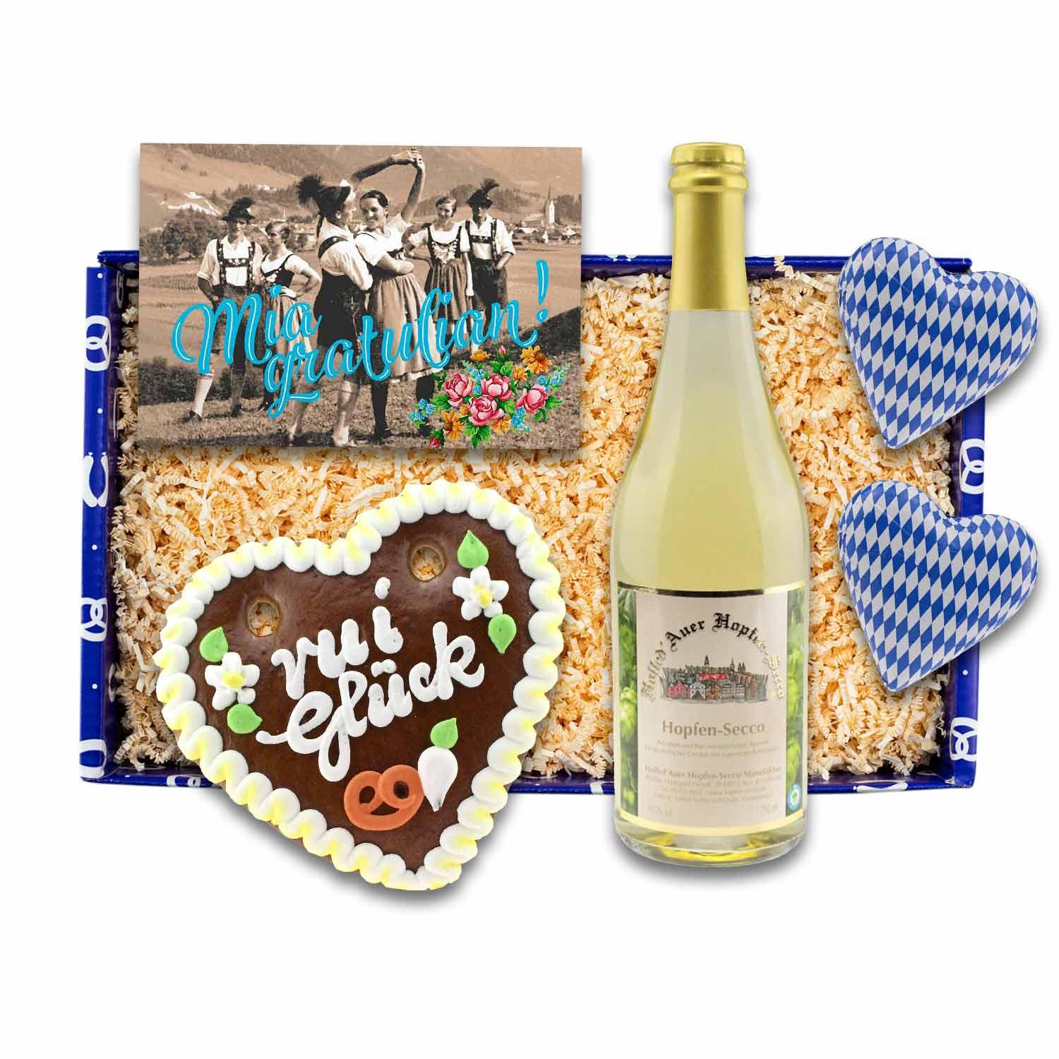 Geschenkbox "Prost auf d´ Hochzeit" - bavariashop - mei LebensGfui