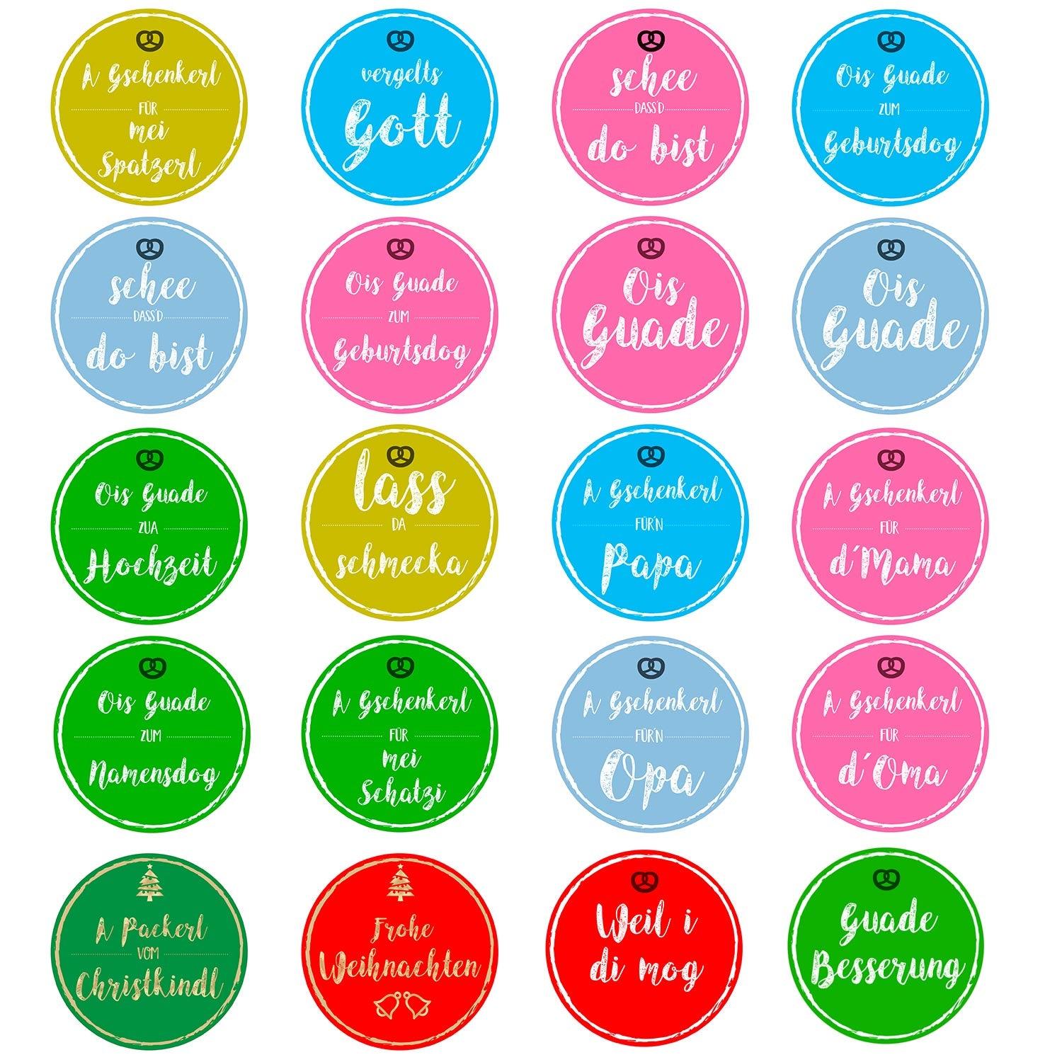 Geschenkset mit Emaille-Schild „Stammtisch“, Grantler-Keks, Schafkopfkarten und bayerischem Design.