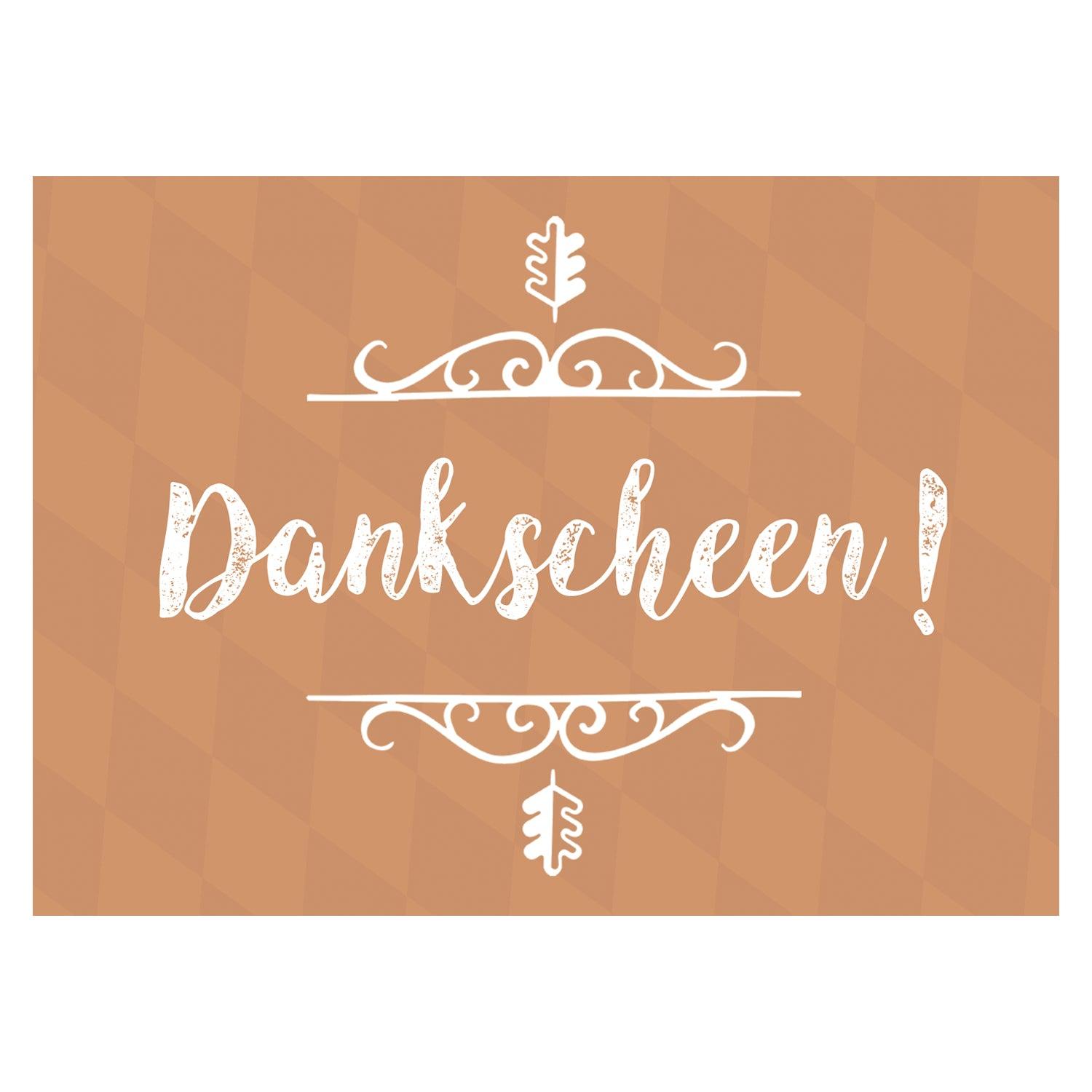 Grußkarte "Dankscheen!" - bavariashop - mei LebensGfui