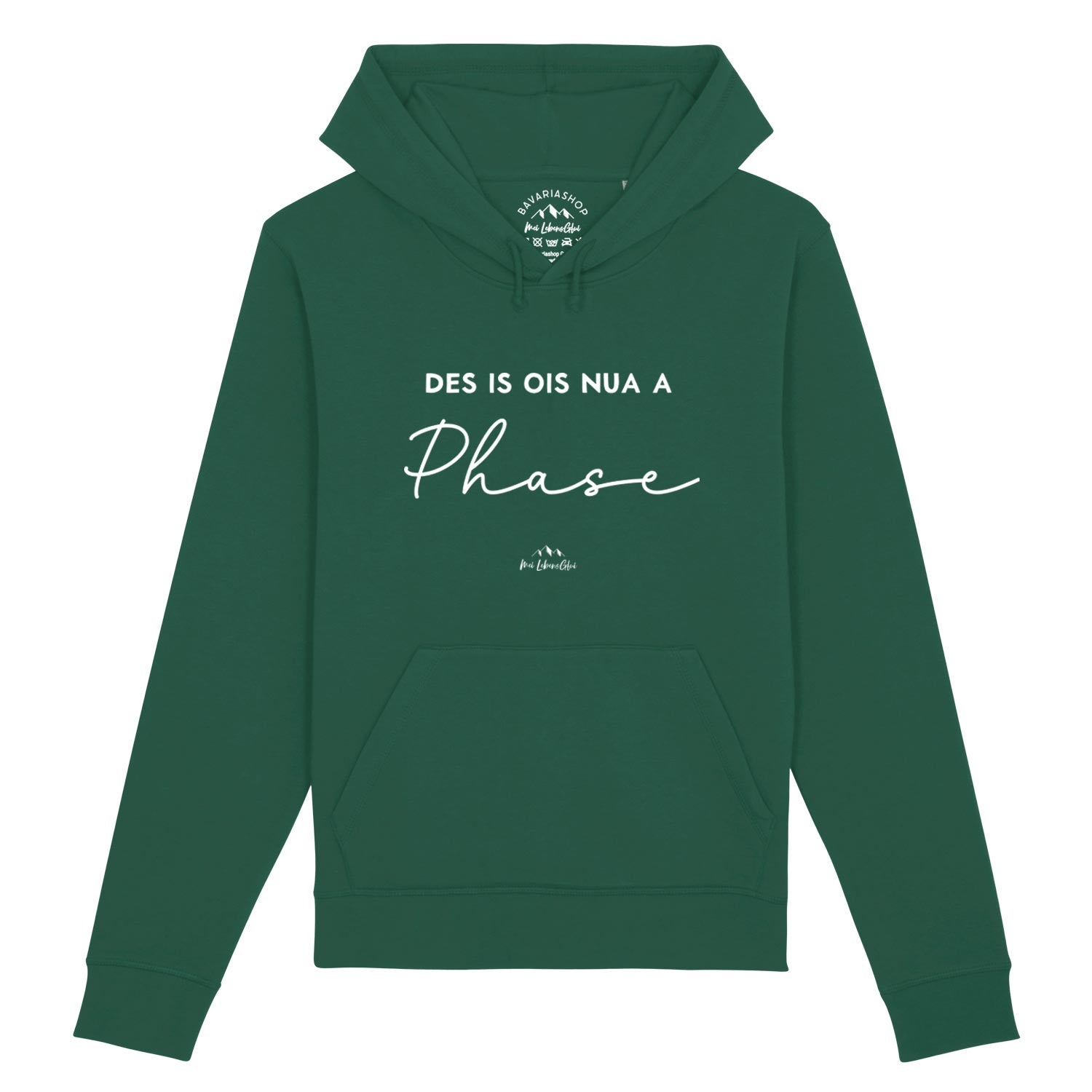 Herren Hoodie "Des is ois nua a Phase"