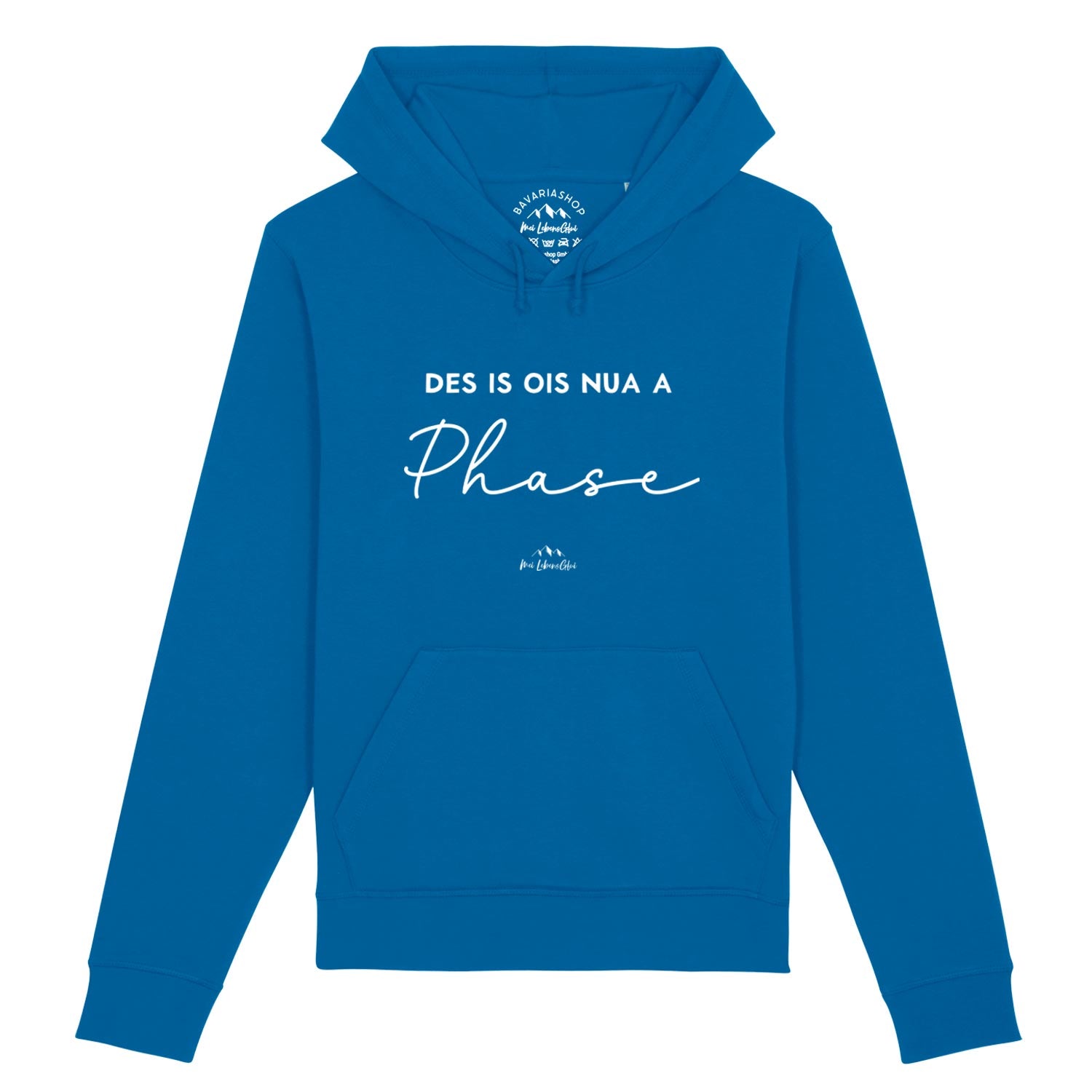 Herren Hoodie "Des is ois nua a Phase"