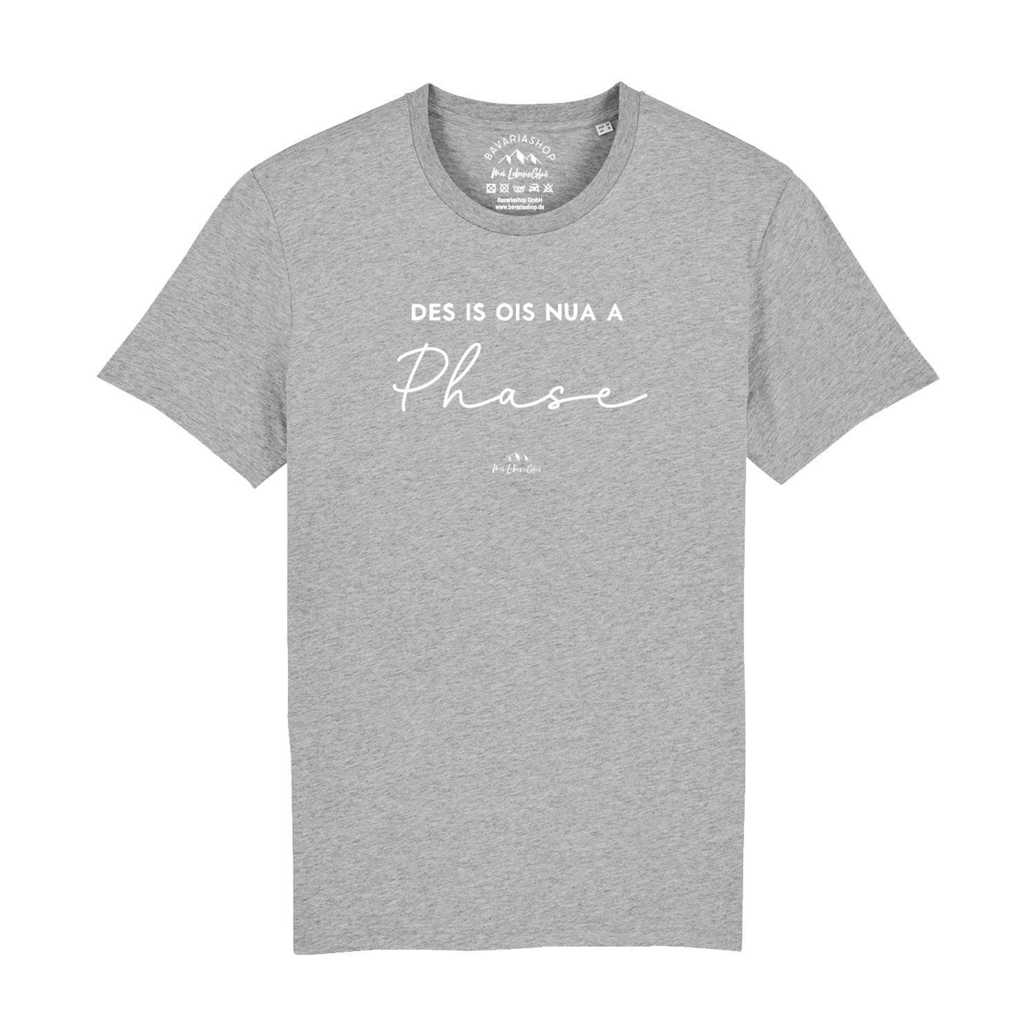 Herren T-Shirt "Des is ois nua a Phase" - bavariashop - mei LebensGfui