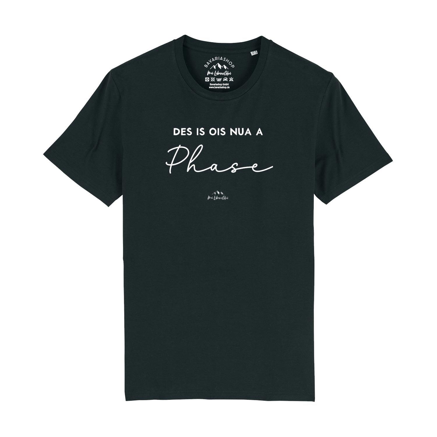 Herren T-Shirt "Des is ois nua a Phase" - bavariashop - mei LebensGfui